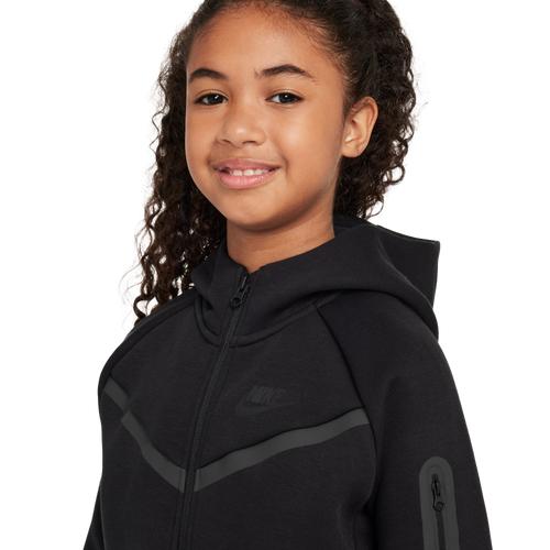 Unisex Nike Sportswear Tech Fleece Girls Full-Zip Hoodie | HV8695-010 Product Image