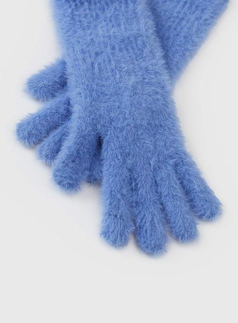 Prichard Fluffy Gloves Blue Product Image