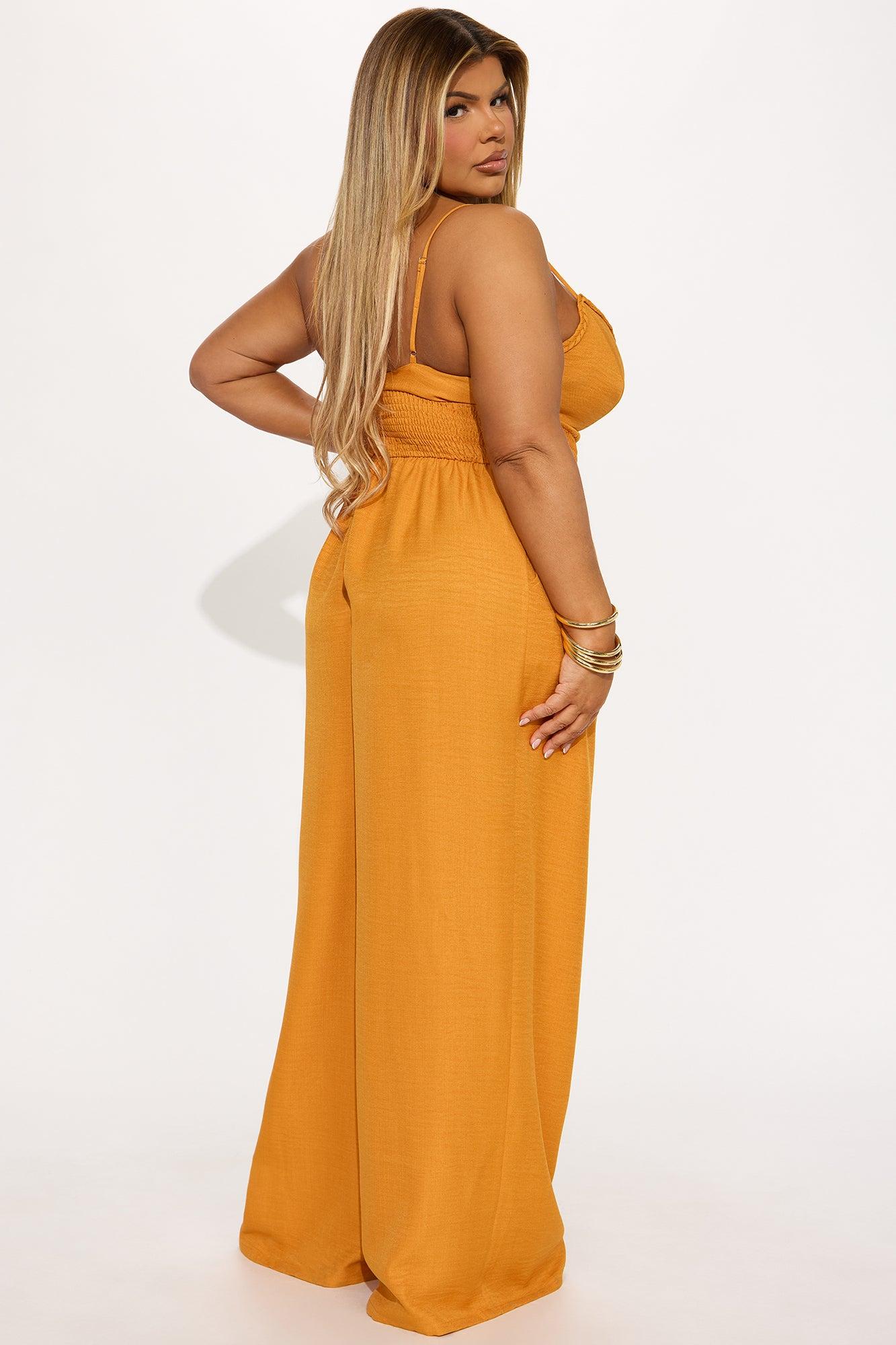 Vacay Mami Jumpsuit - Mustard Product Image
