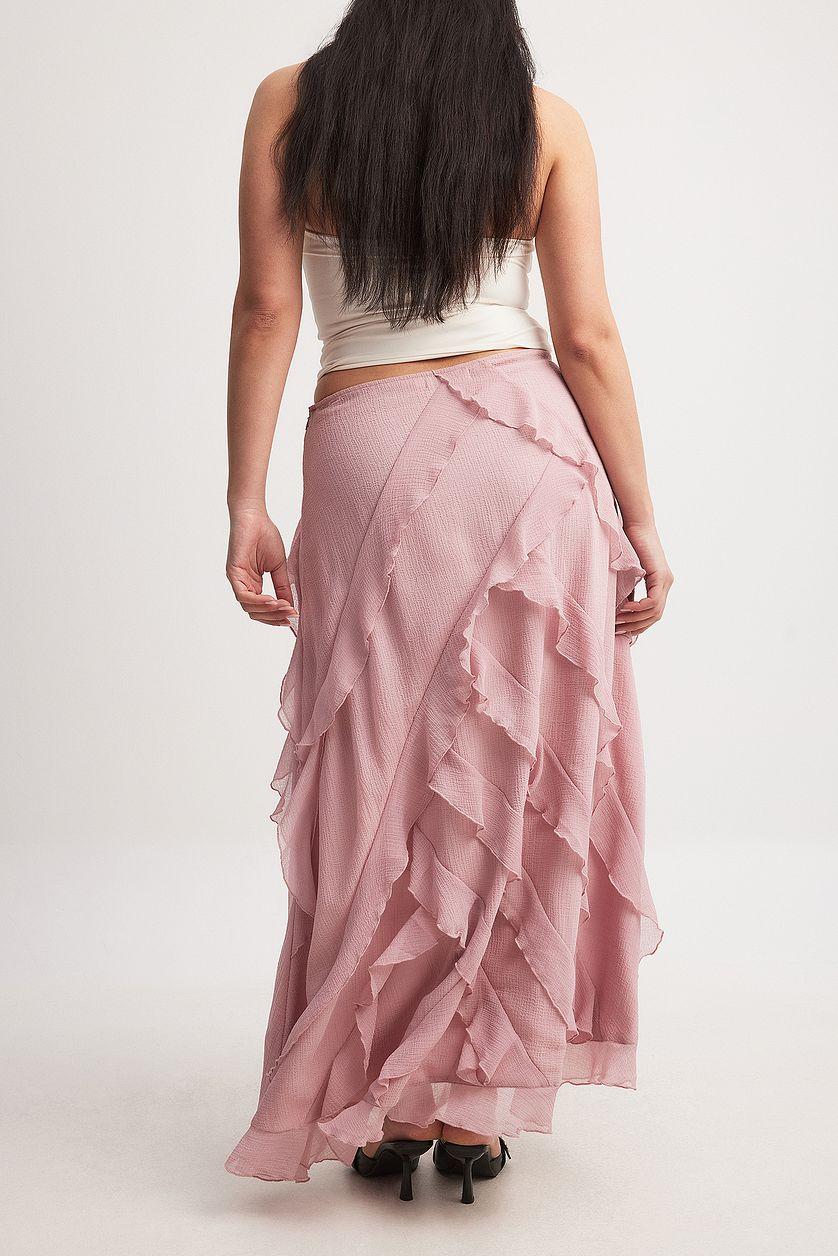 Chiffon Frill Detail Maxi Skirt Product Image