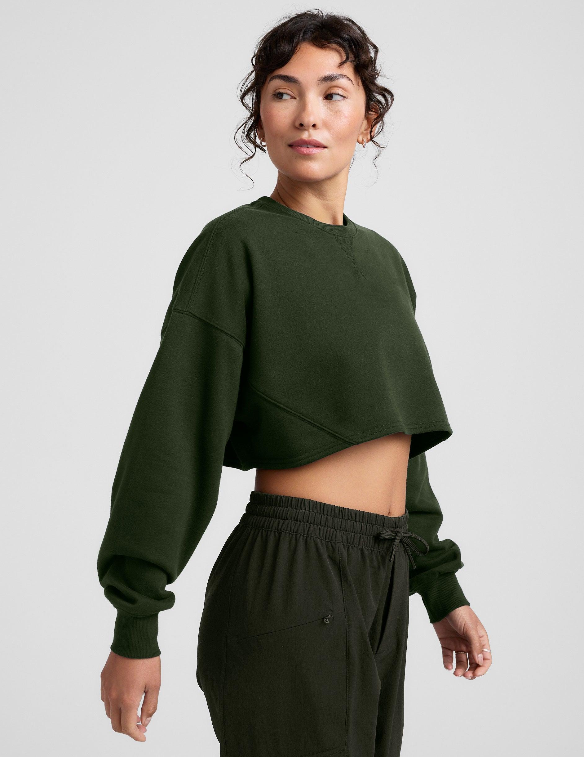 LuxeFleece Cropped Sweatshirt Product Image