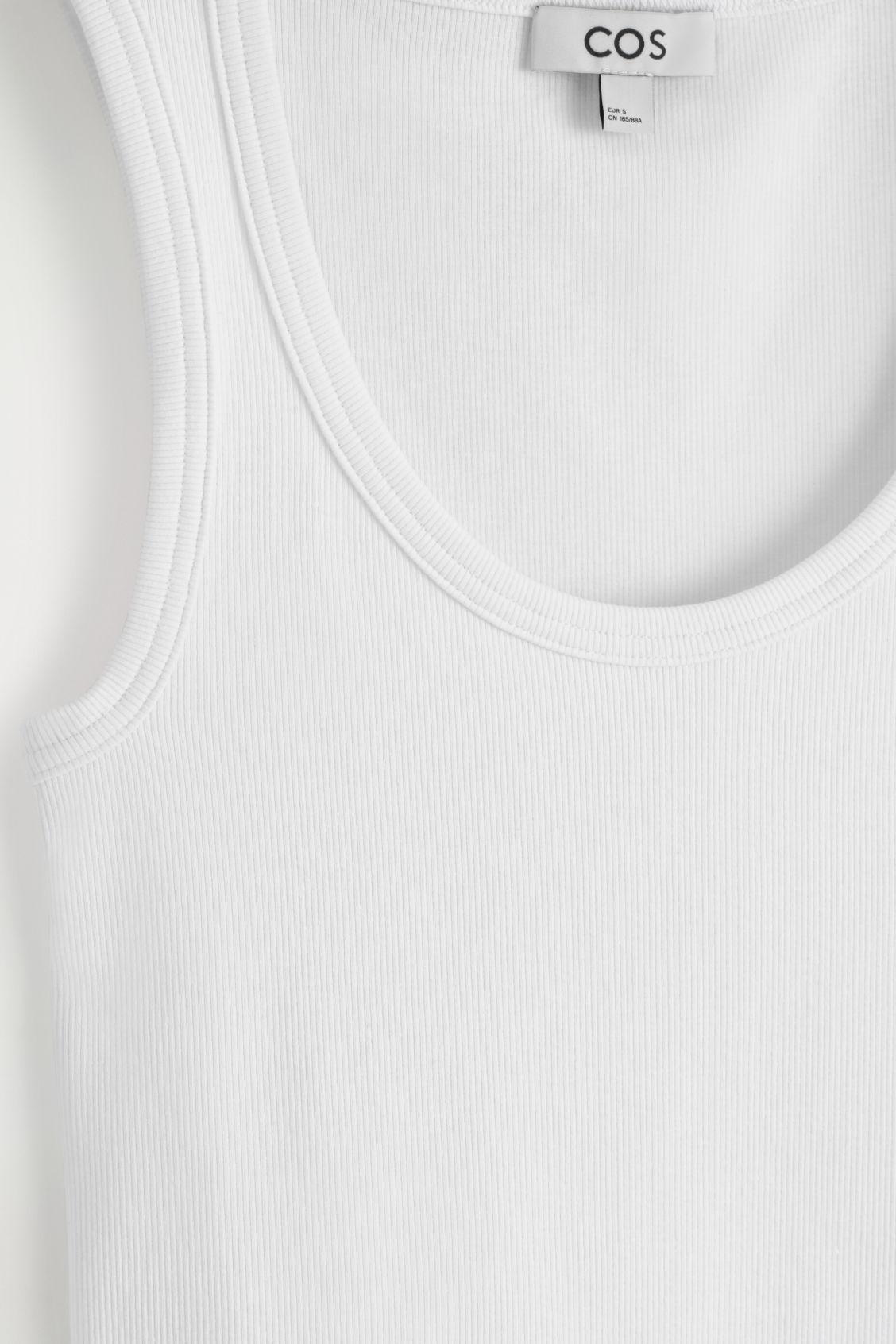 RIBBED SCOOP-NECK TANK TOP Product Image