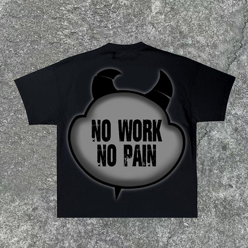 Sopula Men's The Devil Who Doesn't Work Print Cotton T-Shirt Product Image