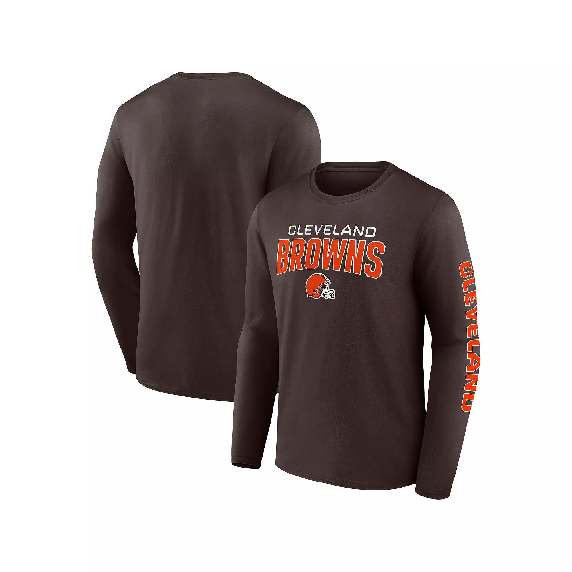 Men's Fanatics Branded Brown Cleveland Browns Go the Distance Long Sleeve T-Shirt, Size: XL Product Image