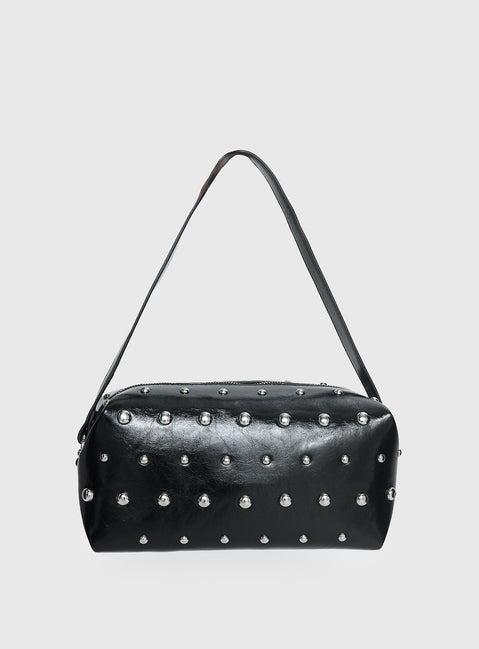 Layton Studded Shoulder Back Black Product Image
