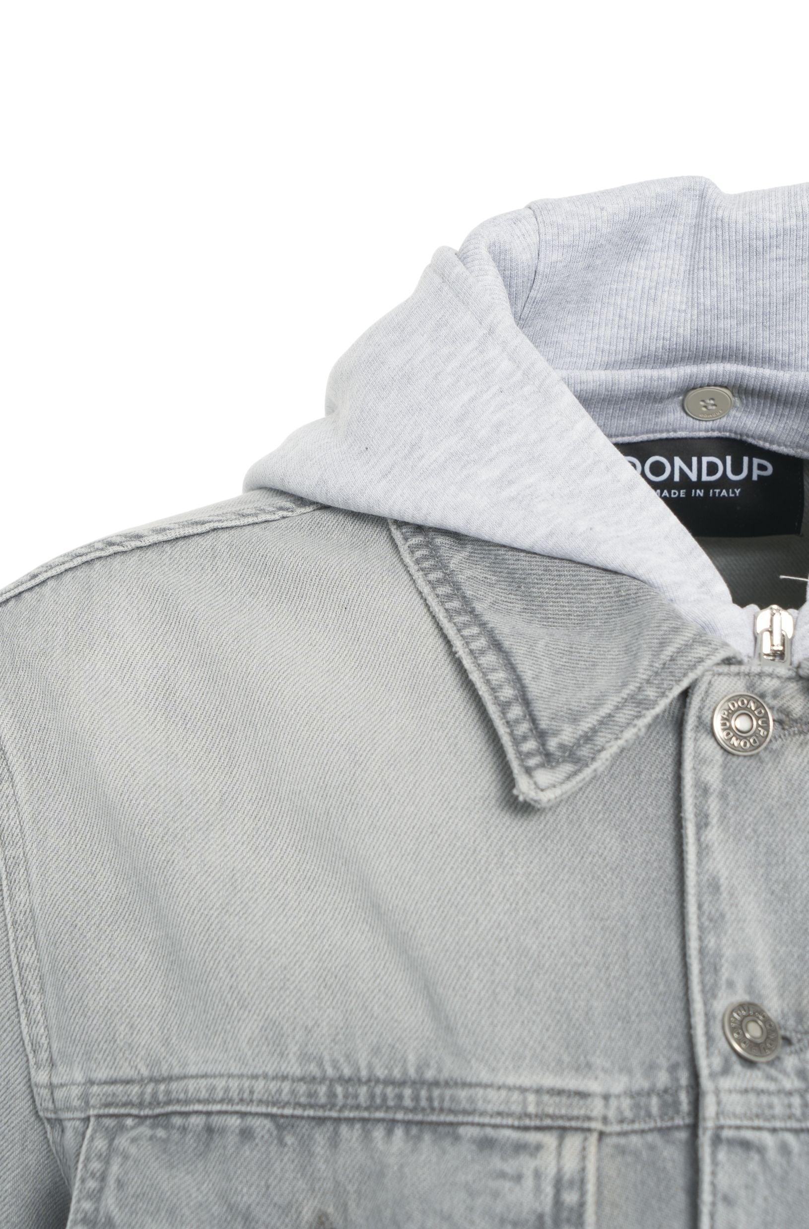Denim jacket with hoodie Product Image