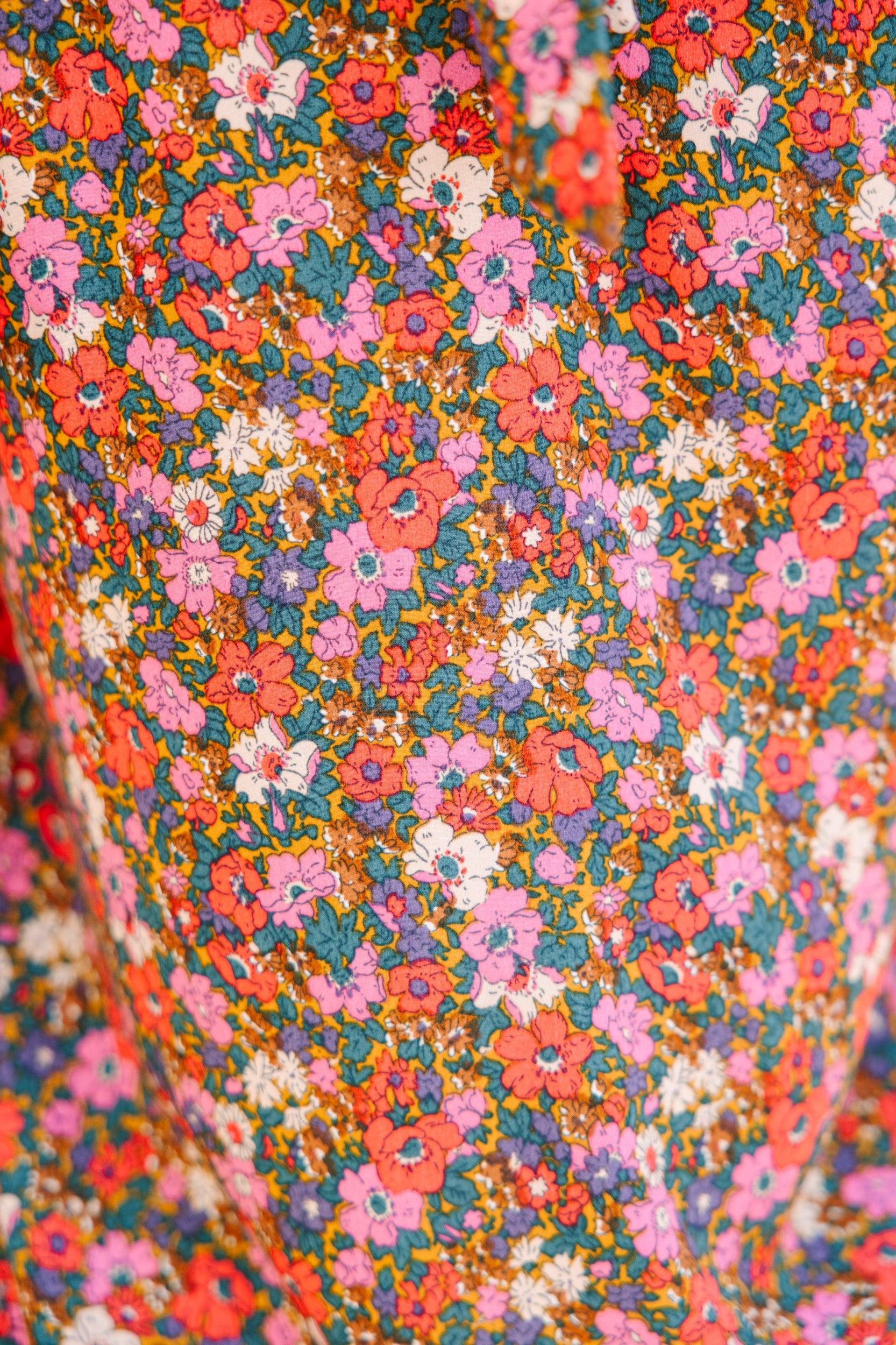 Can't Let You Go Gold Floral Blouse Female Product Image