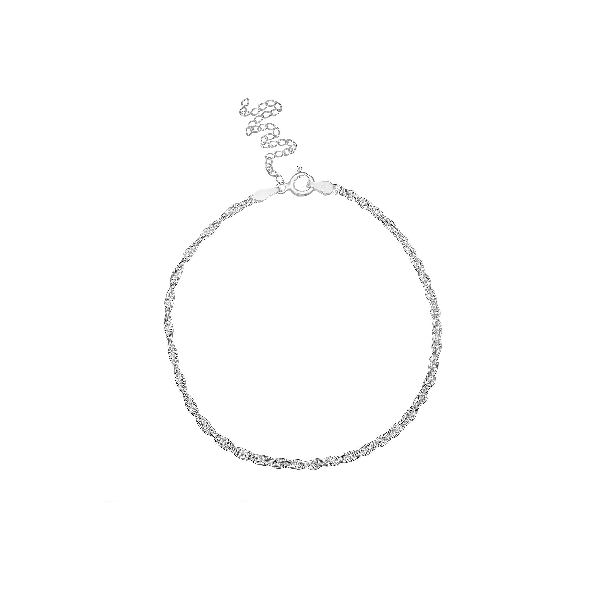 PRIMROSE Sterling Silver Twisted Cable Chain Anklet, Women's, Size: 9" Product Image