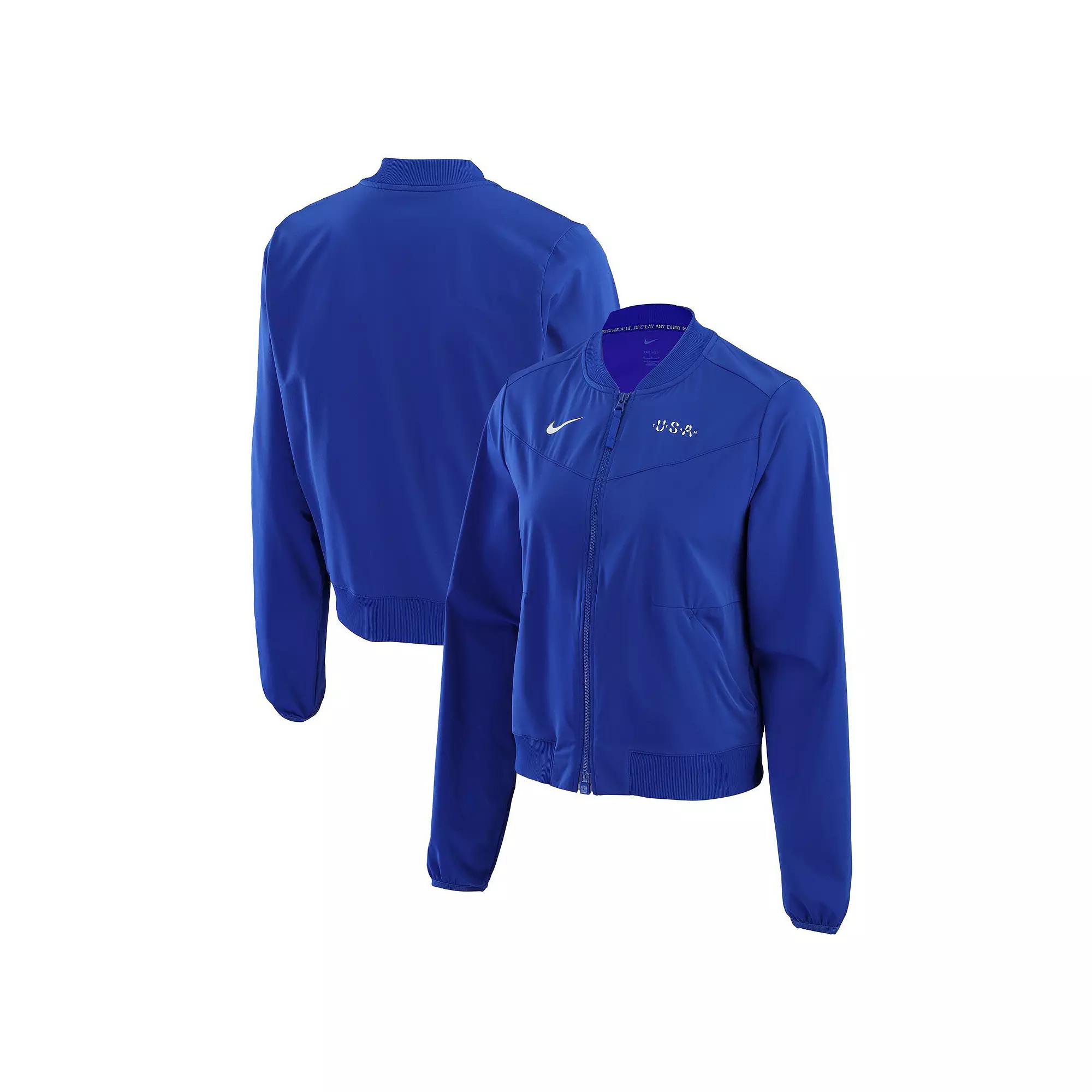 Women's Nike Blue Team USA Bliss Performance Full-Zip Bomber Jacket,  Product Image