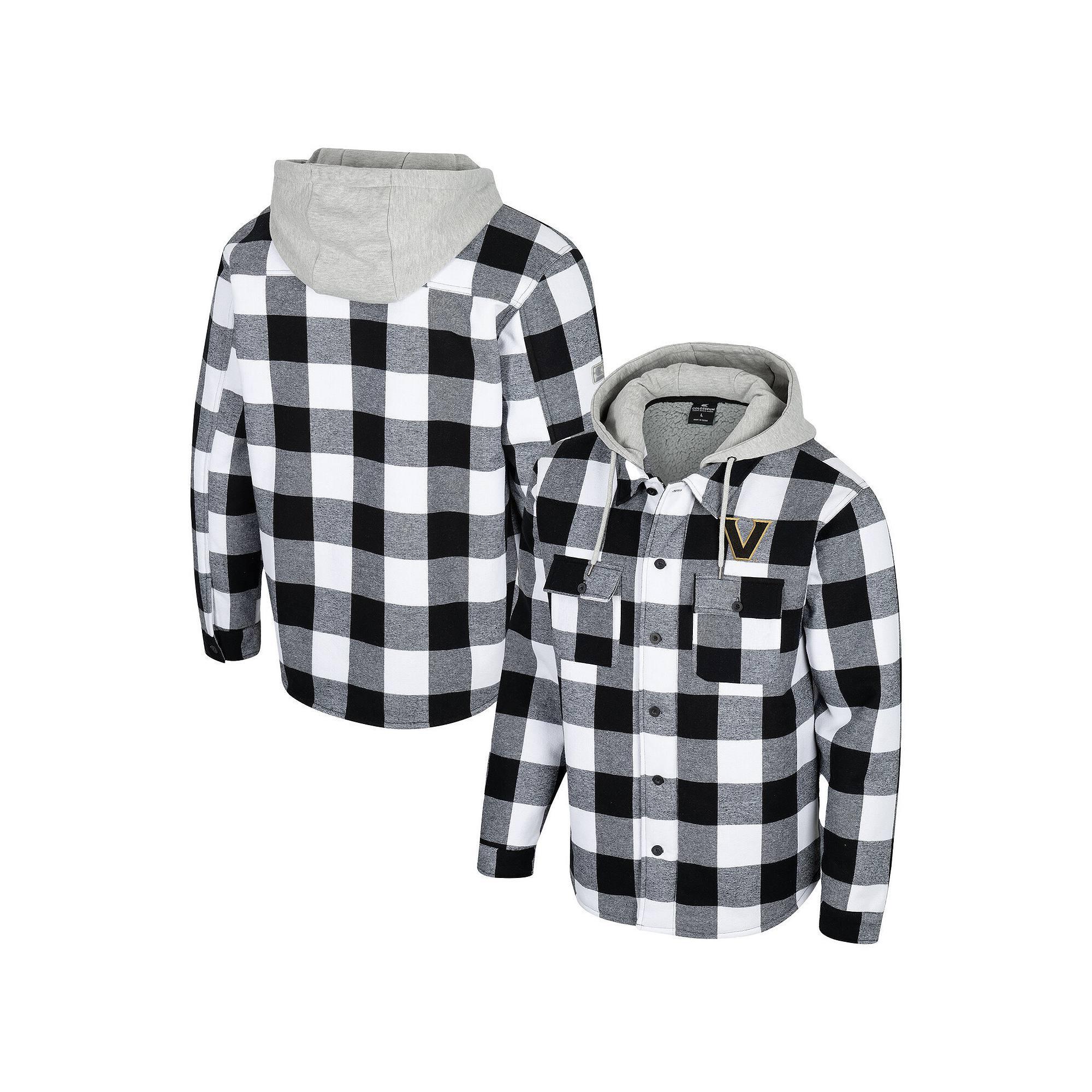 Mens Colosseum /White Vanderbilt Commodores Buffalo Plaid Full-Zip Hoodie Jacket Product Image