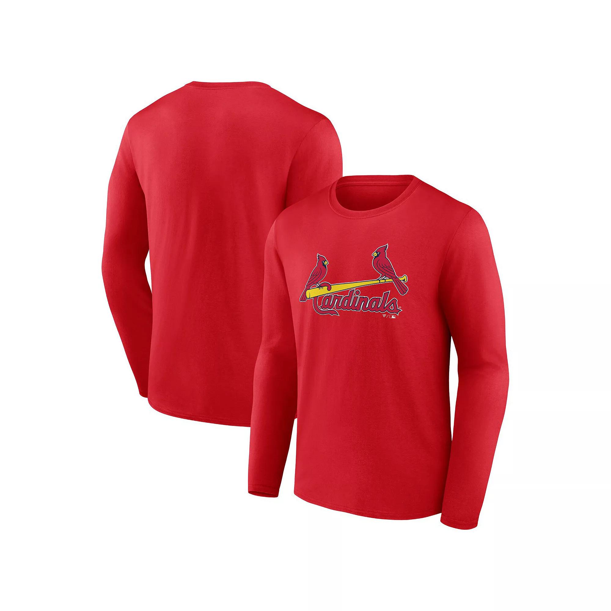 Men's Fanatics Red St. Louis Cardinals Official Wordmark Long Sleeve T-Shirt,  Product Image