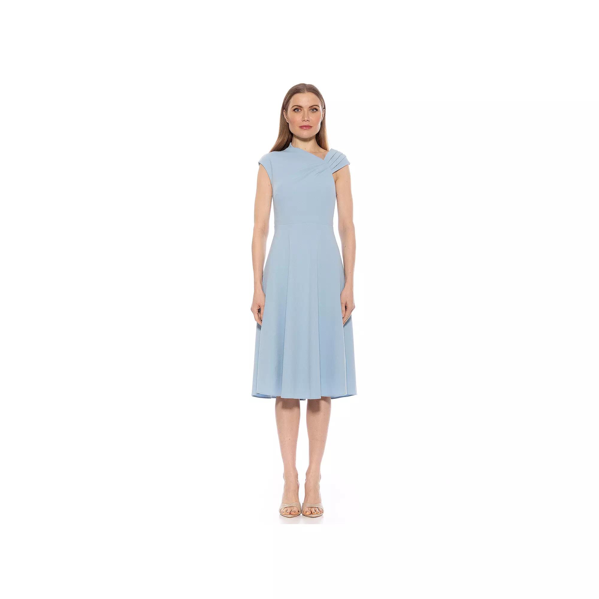 Women's ALEXIA ADMOR Mariah Asymmetrical Fit & Flare Midi Dress,  Product Image