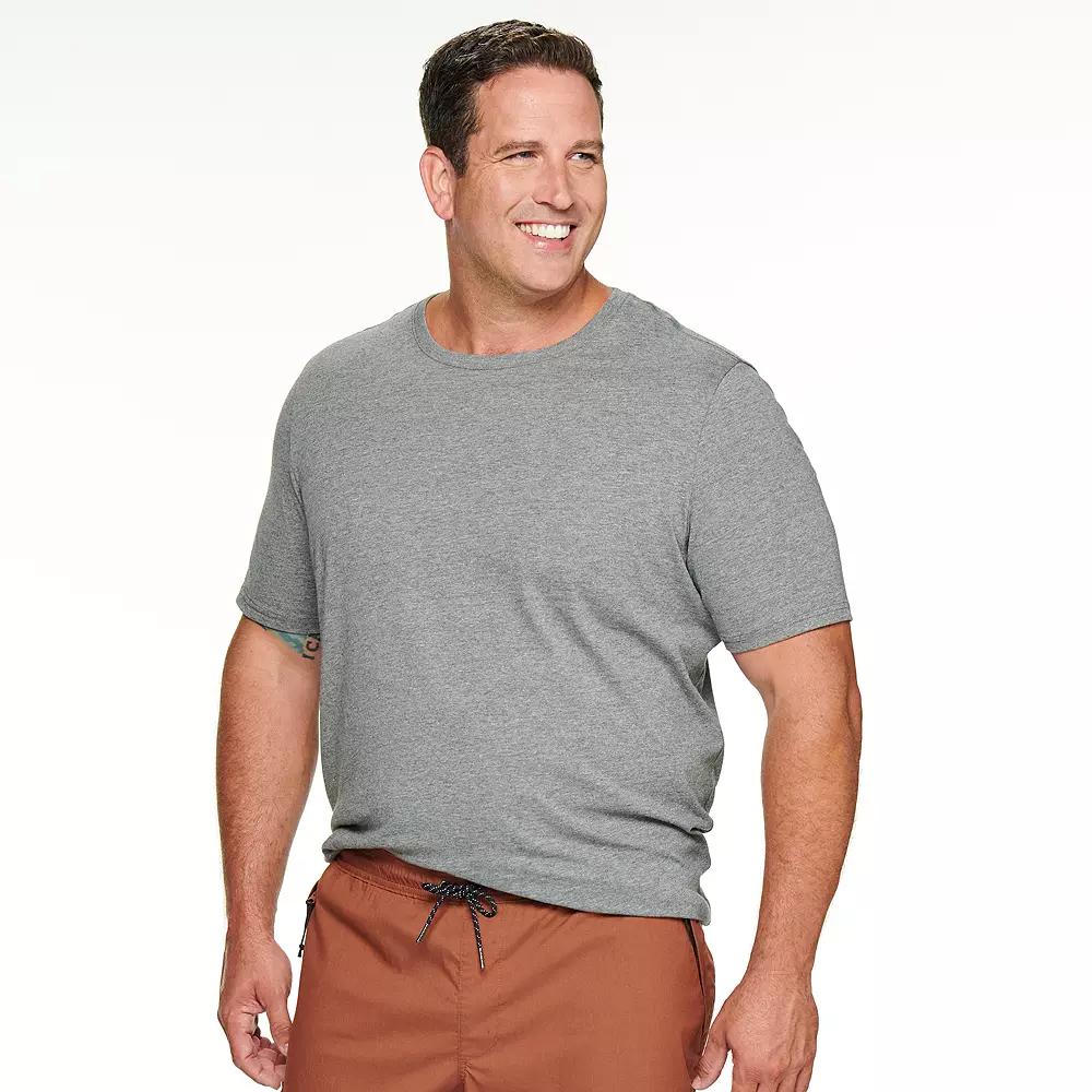 Big & Tall Sonoma Goods For Life® Short Sleeve Crewneck T-Shirt, Men's, Size: XXL Tall, Grey Heather Product Image