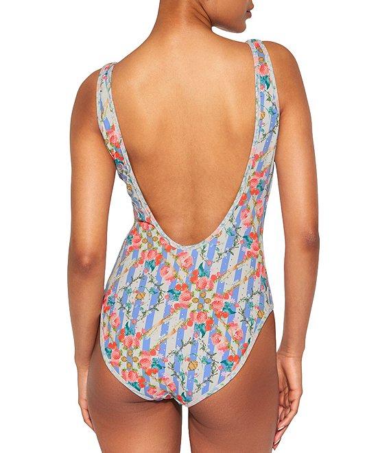 Kurt Geiger London Kensington Striped Strawberry Scoop Neck One Piece Swimsuit Product Image