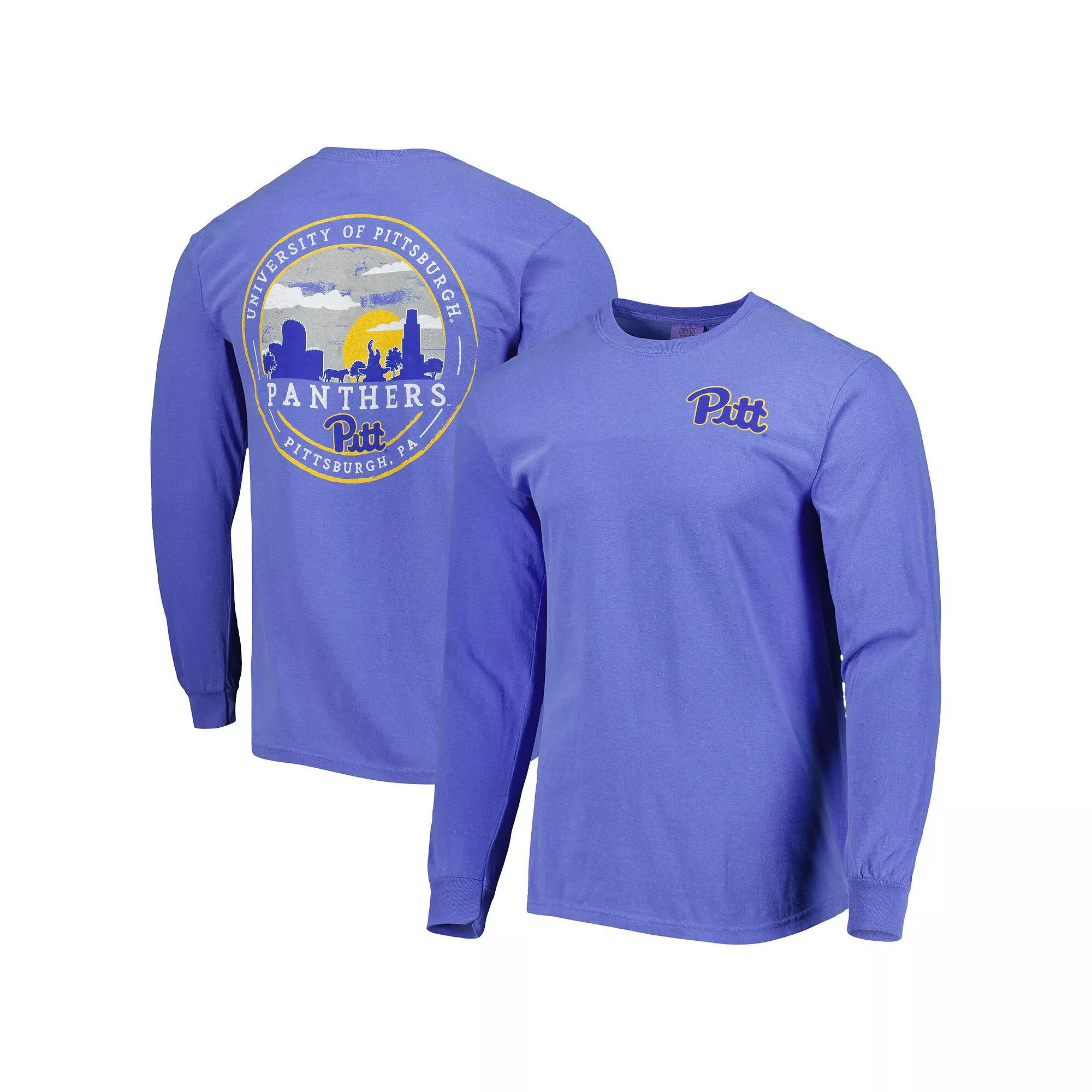 Men's Royal Pitt Panthers Circle Campus Scene Long Sleeve T-Shirt, Size: Small, Blue Product Image
