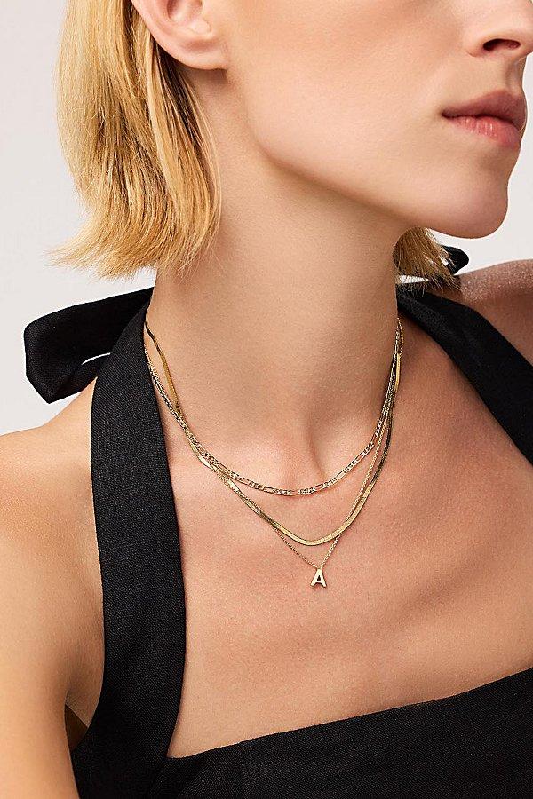 Ana Luisa Gold Letter Initial Necklace, Womens at Urban Outfitters Product Image