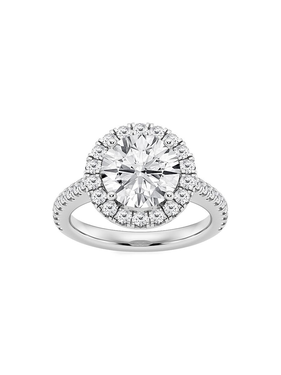 Womens Platinum & Round Lab-Grown Diamond Halo Ring/1.30-3.60 TCW Product Image