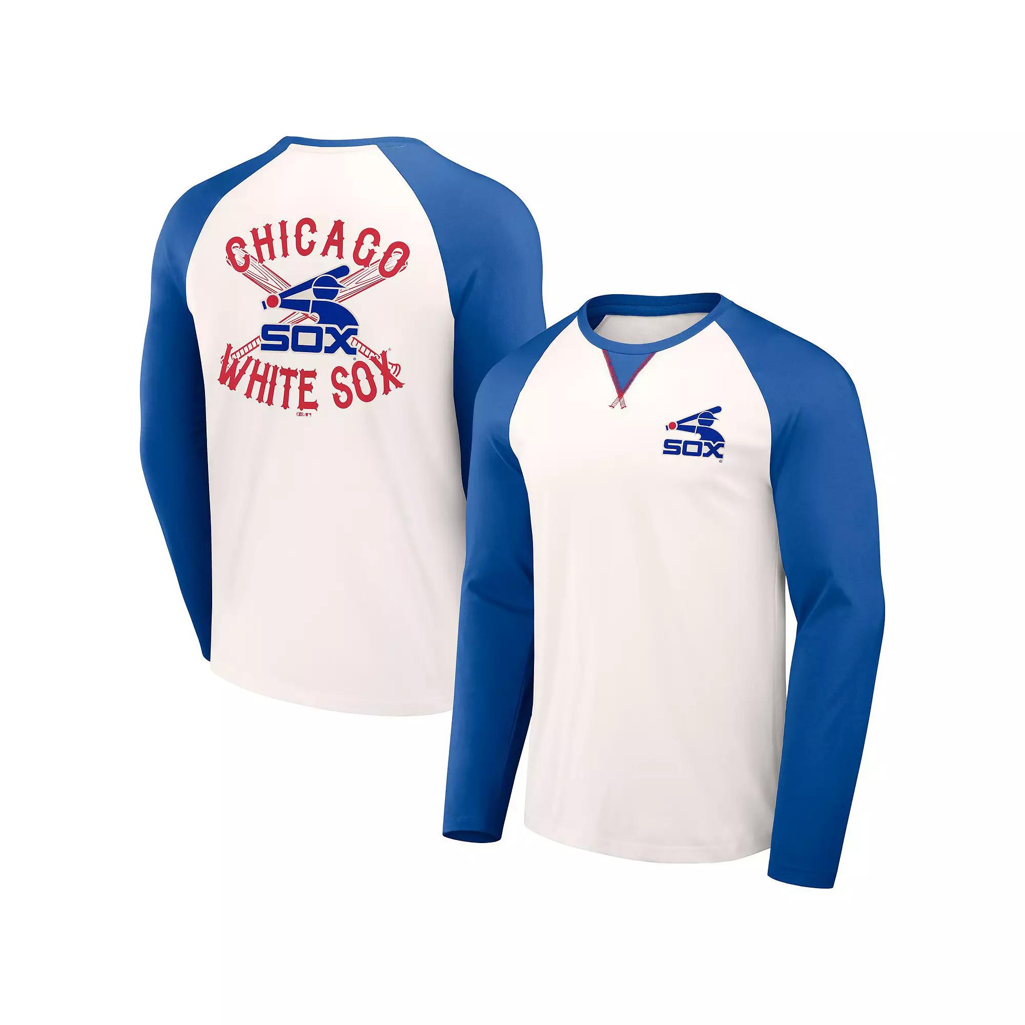 Men's Darius Rucker Collection by Fanatics  White/Navy Chicago White Sox Team Color Raglan T-Shirt, Size: Small Product Image