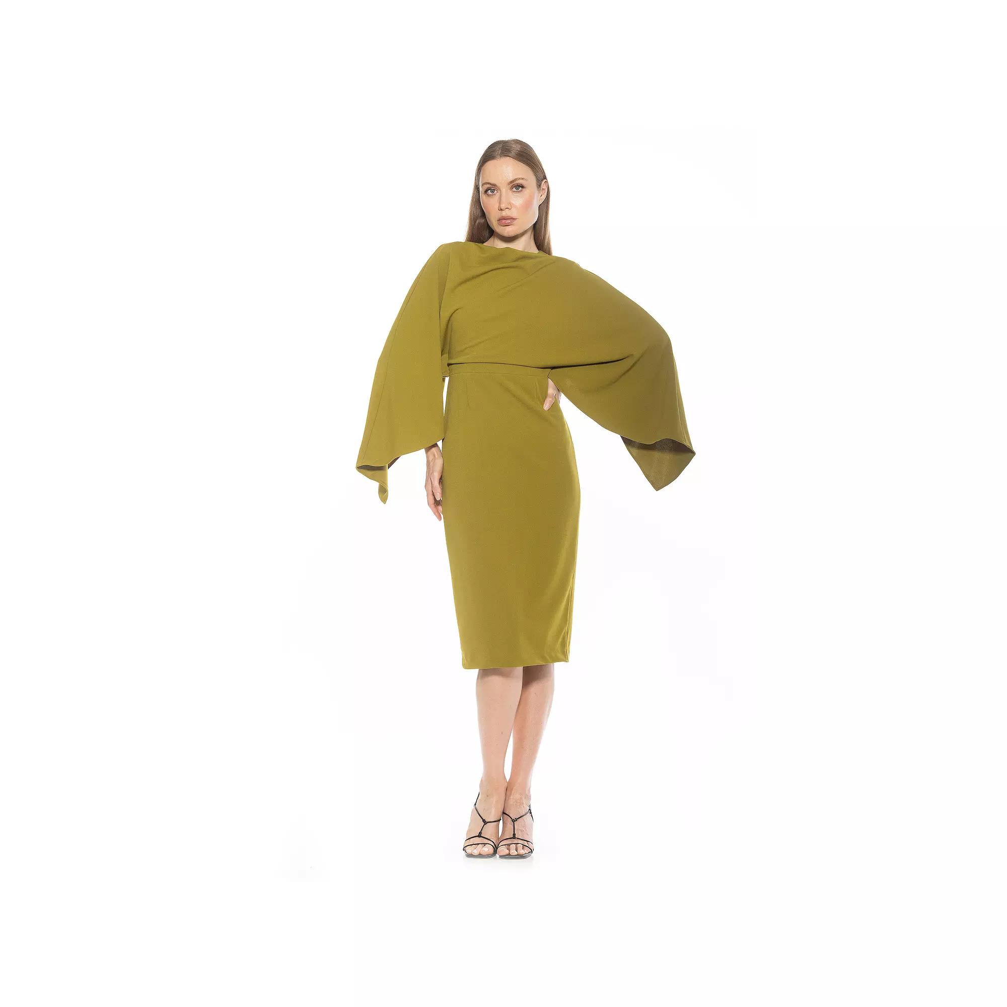 Women's ALEXIA ADMOR Vida Draped Cape Sleeve Sheath Dress,  Product Image