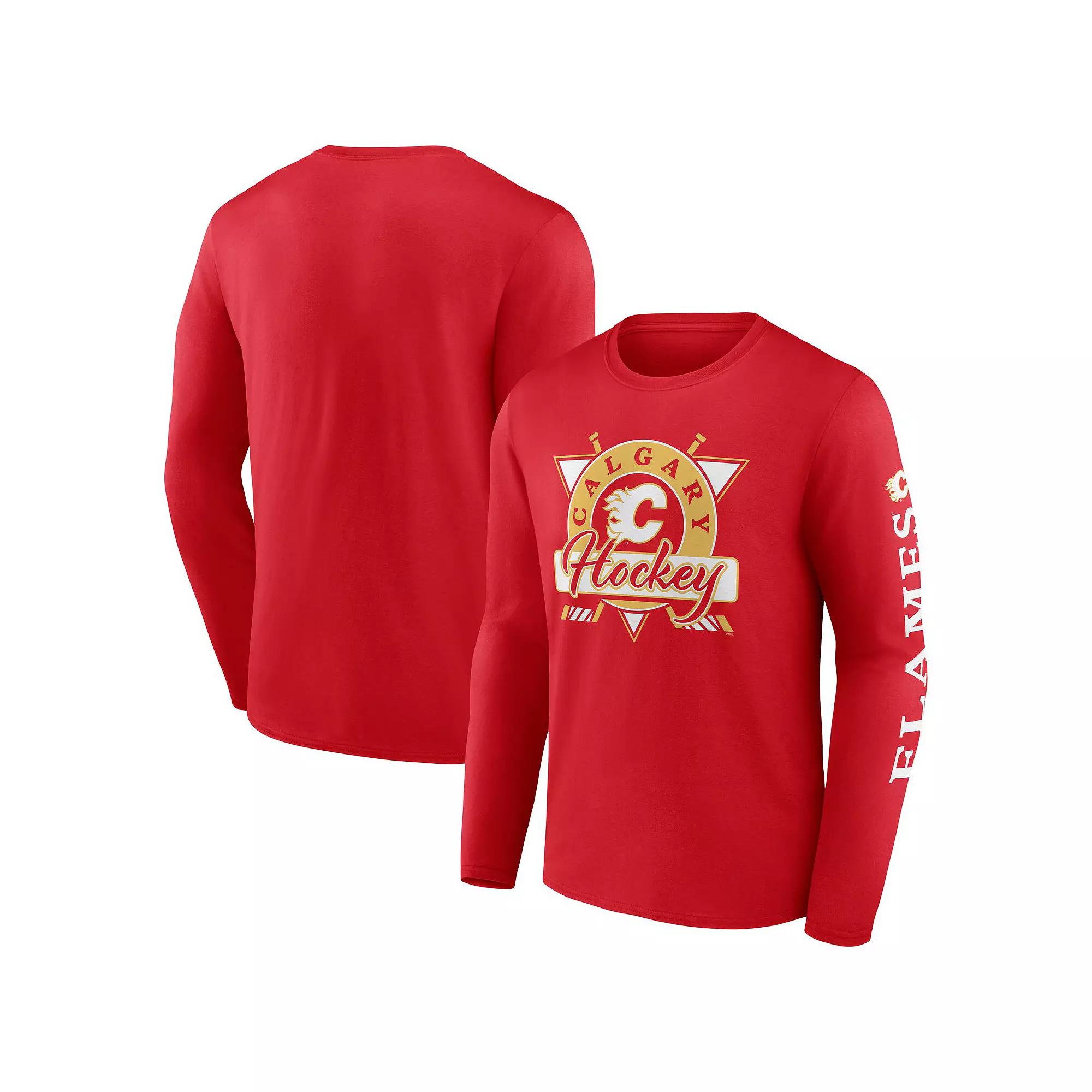 Men's Fanatics Red Calgary Flames Rinkside Long Sleeve T-Shirt, Size: Large, Flm Red Product Image