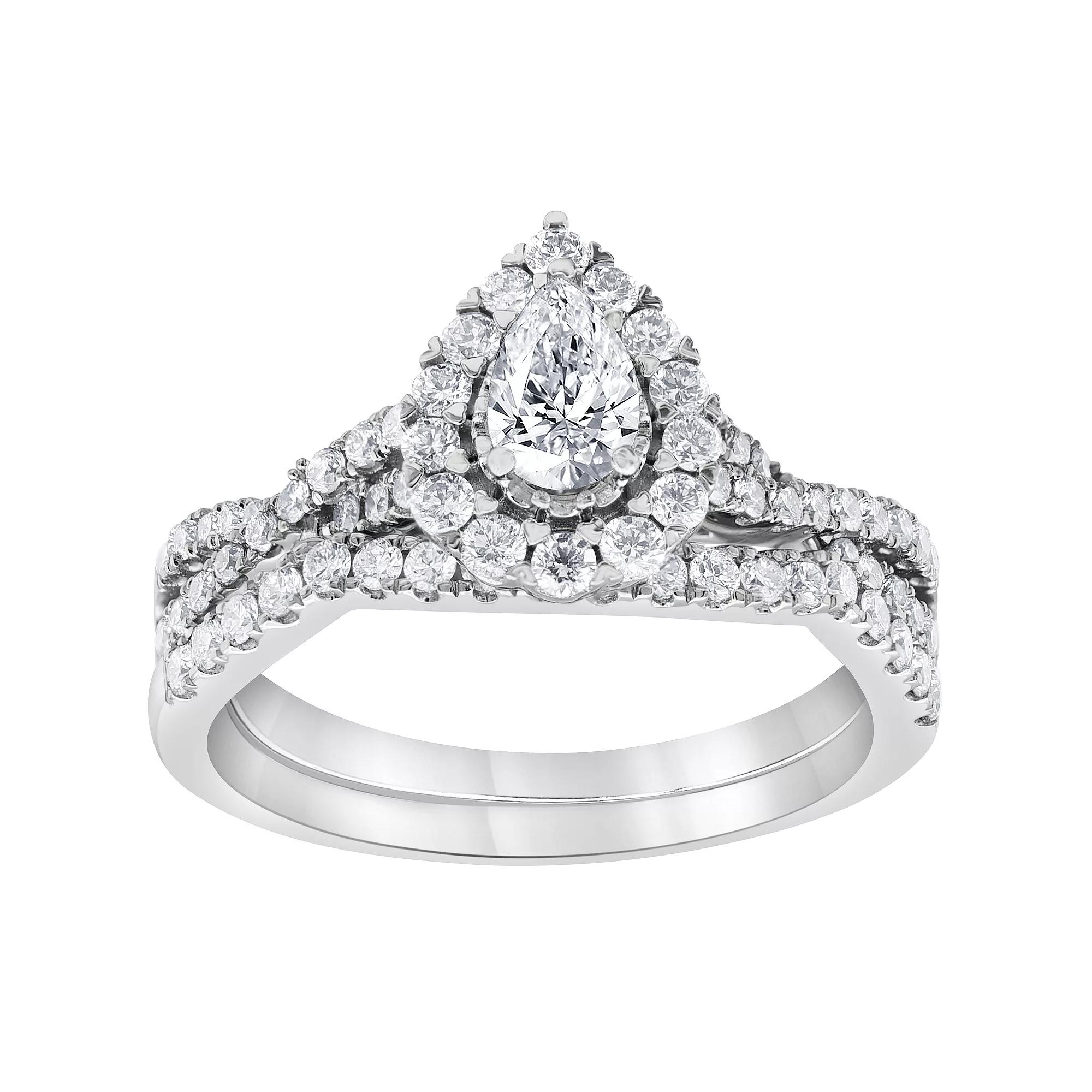 Evolv 14k White Gold 1 Carat T.W. IGI Certified Lab-Grown Diamond Engagement Ring Set, Women's, Size: 7 Product Image