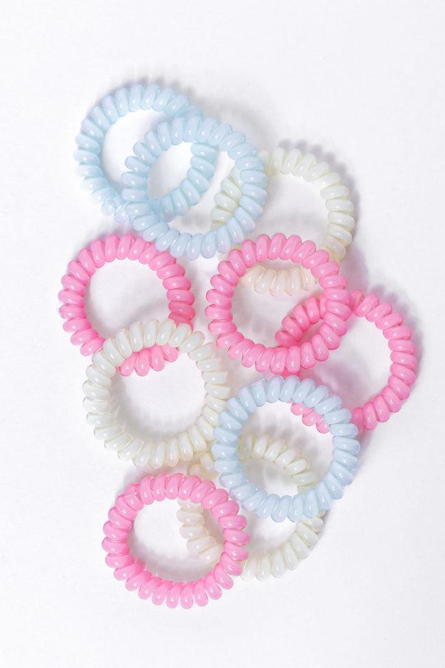 Rainbow Rubber Hair Ties Set FINAL SALE Product Image