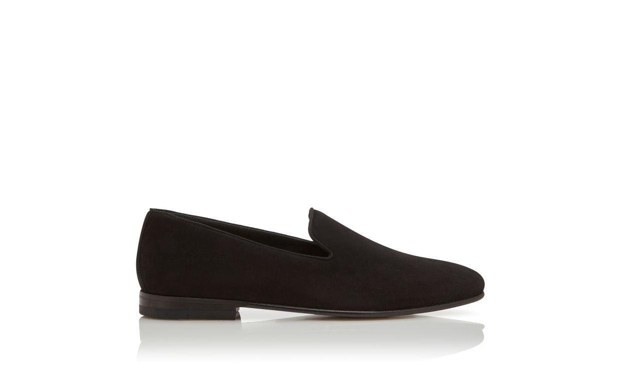 MARIO Black Suede Loafers Product Image
