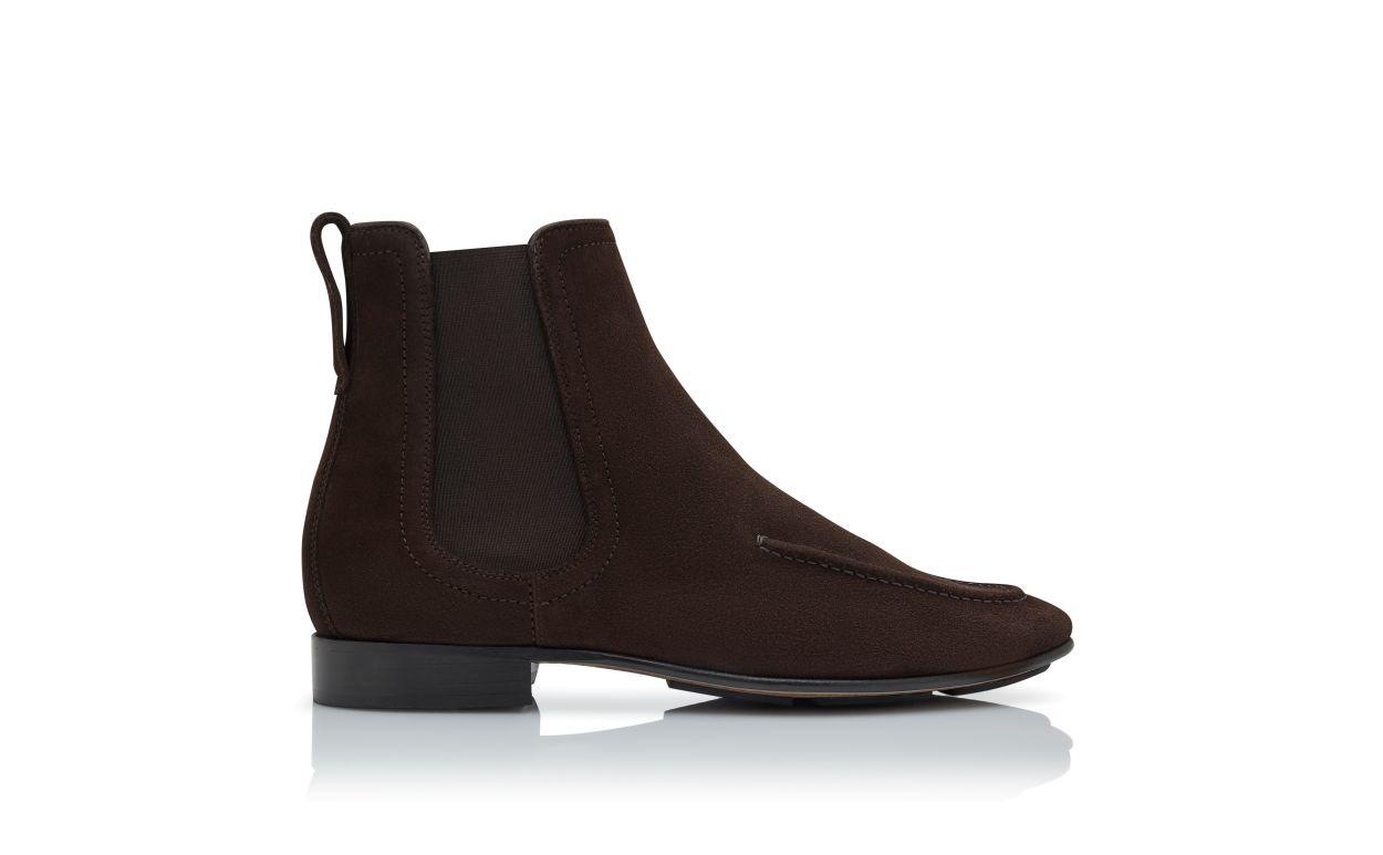 BORAGE Dark Brown Suede Ankle Boots Product Image