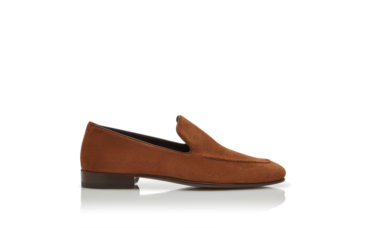 TRURO Brown Suede Loafers  Product Image