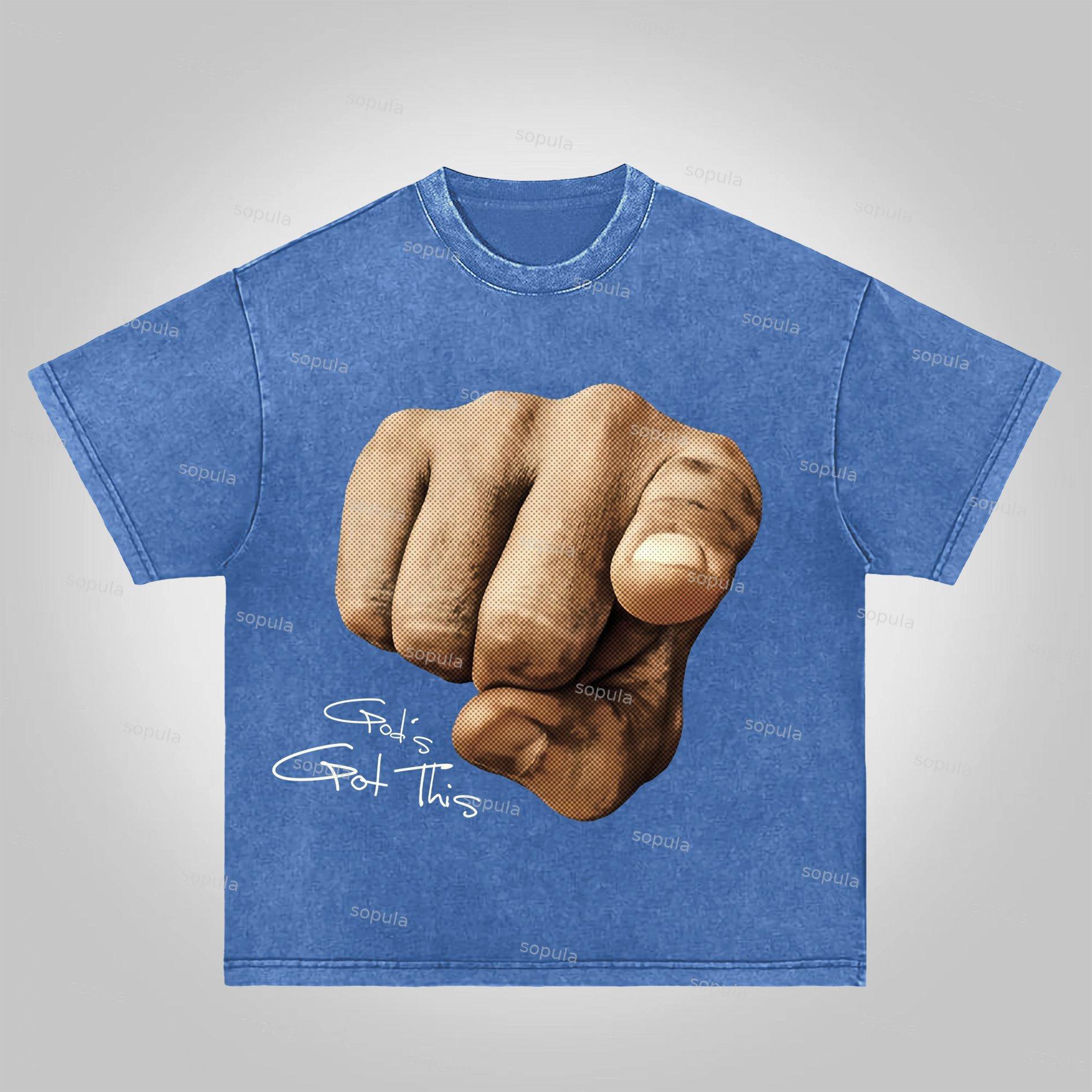 Sopula You Need Jesus Graphic Acid Wash T-shirt Product Image