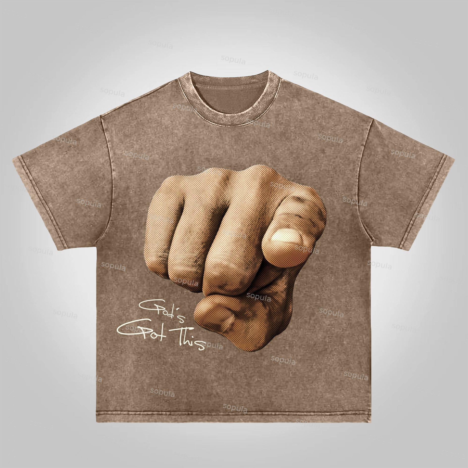 Sopula You Need Jesus Graphic Acid Wash T-shirt Product Image