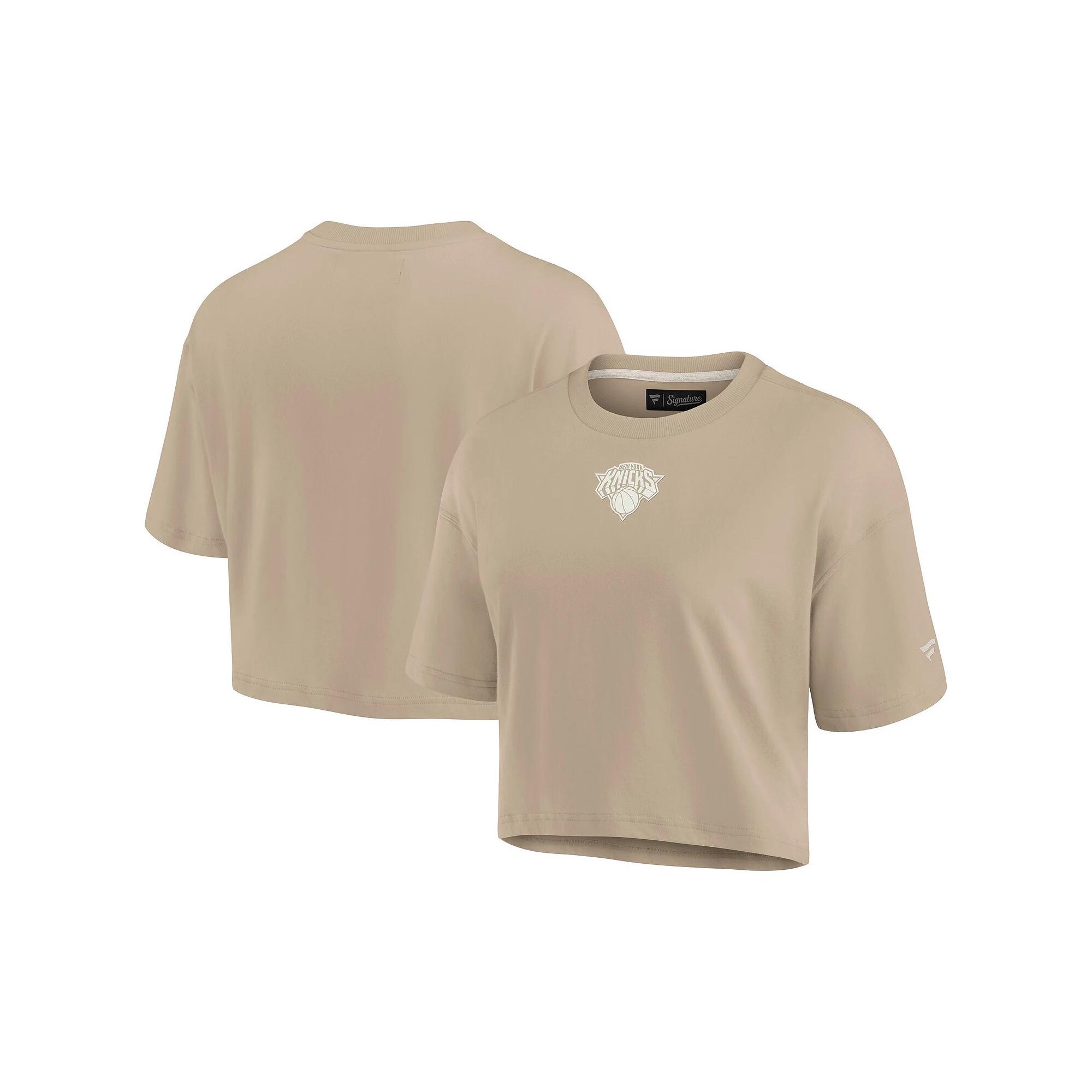 Womens Fanatics Signature Khaki Chicago Bulls Elements Super Soft Boxy Cropped T-Shirt Product Image