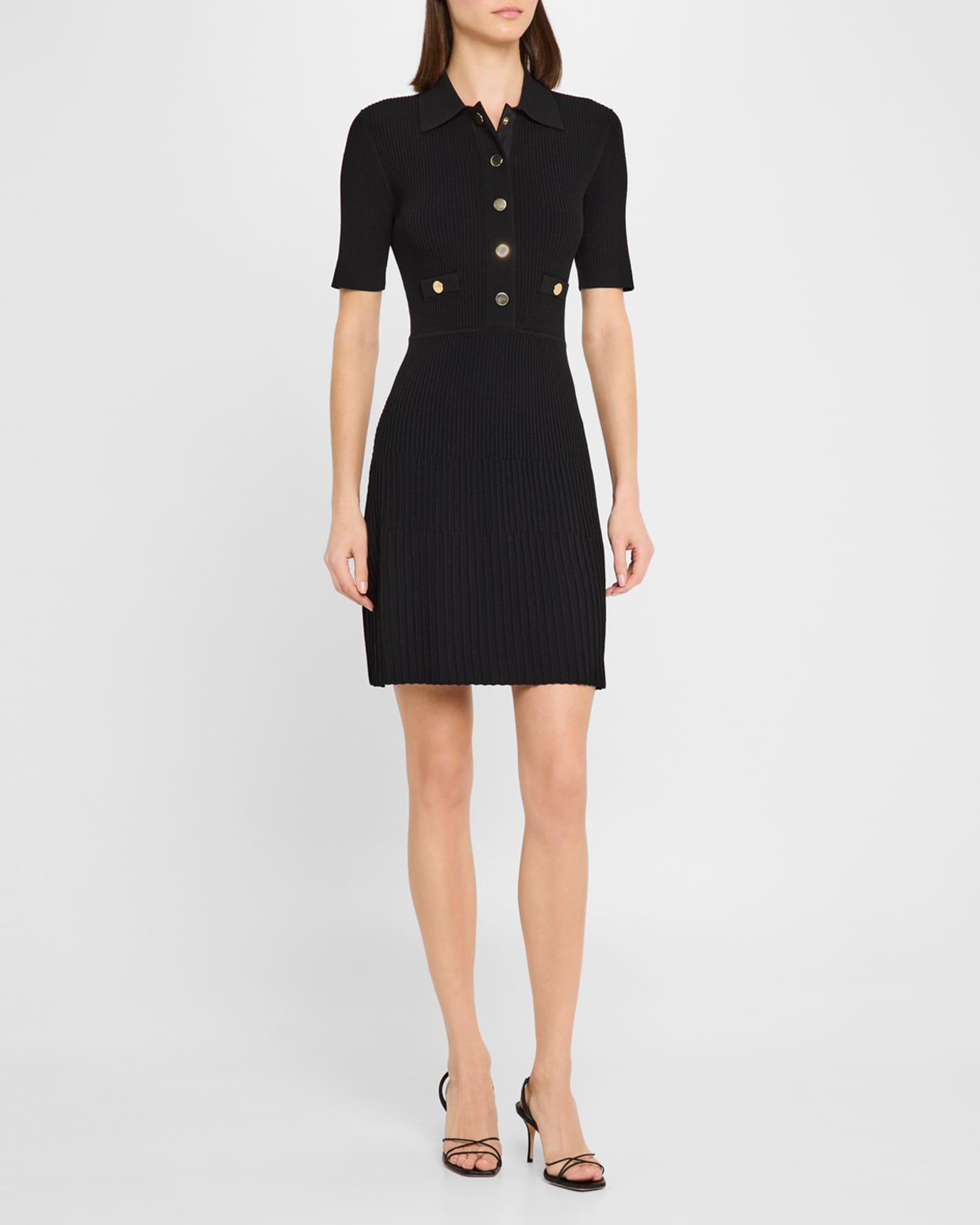 Lauper Short-Sleeve Ribbed Mini Dress Product Image