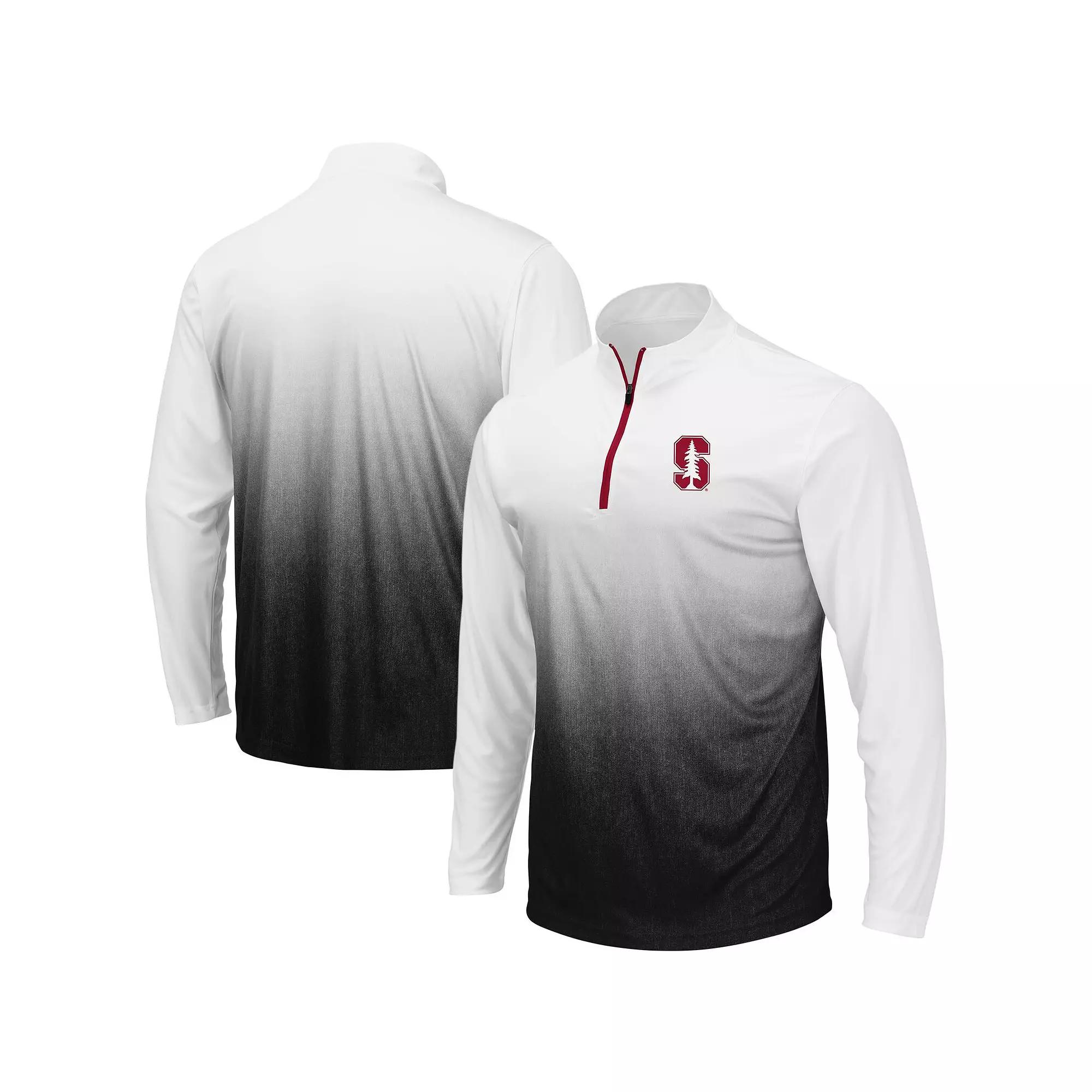 Men's Colosseum Gray Stanford Cardinal Magic Team Logo Quarter-Zip Jacket,  Product Image
