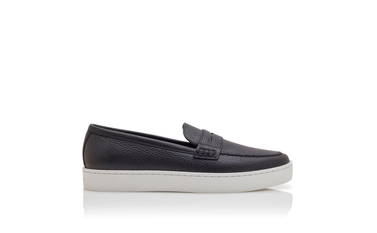 ELLIS Navy Blue Suede Slip-On Loafers Product Image