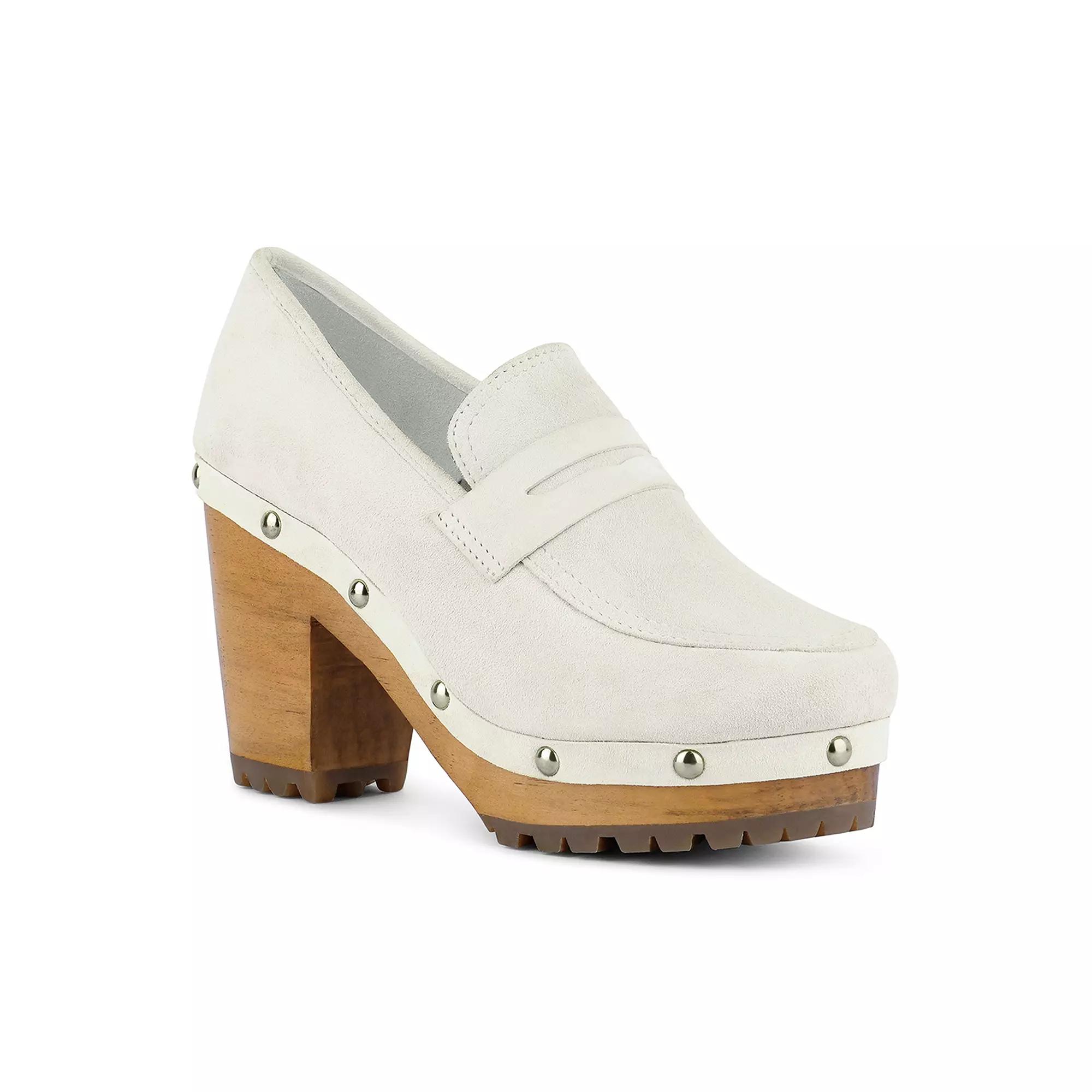 Rag & Co Osage Women's Suede Heeled Clogs,  Product Image