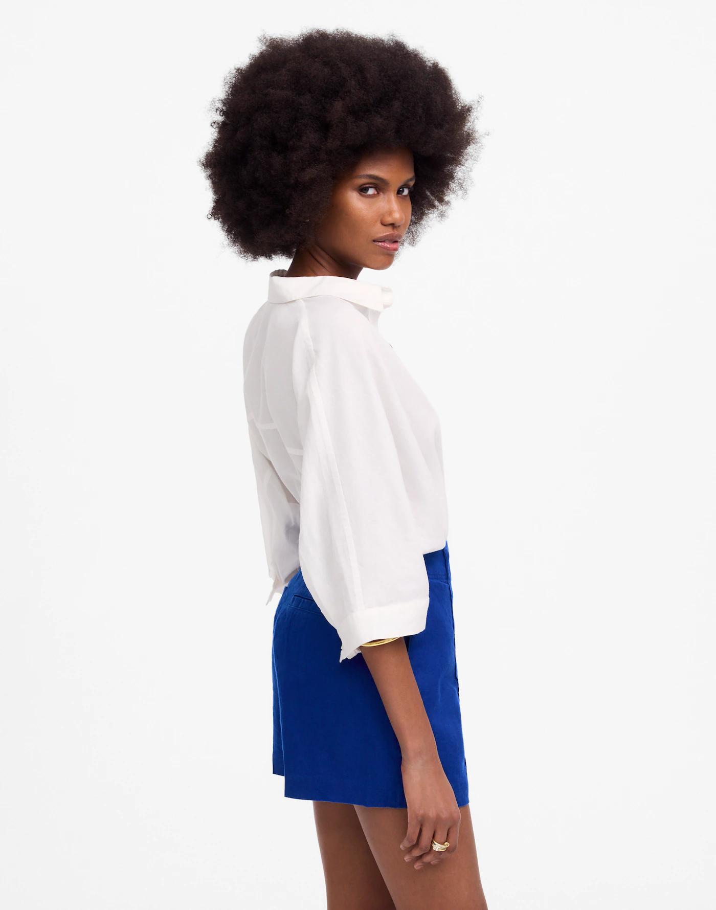 Pintucked Shorts in 100% Linen Product Image