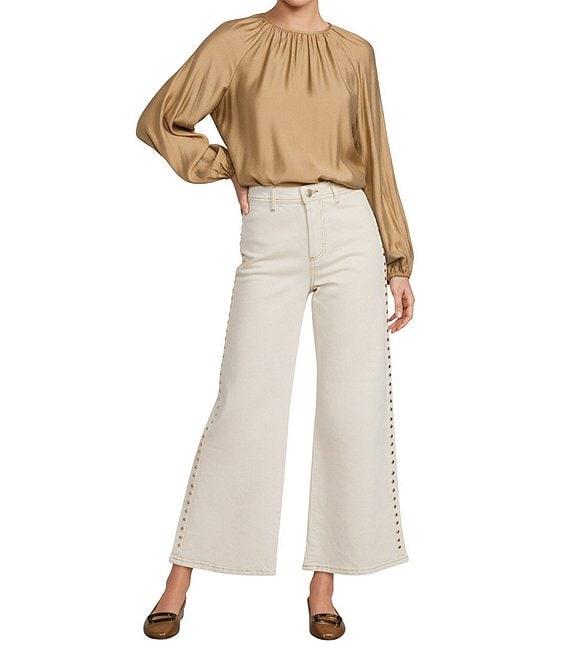 Antonio Melani Bojang Denim Straight Leg Studded Pants Product Image