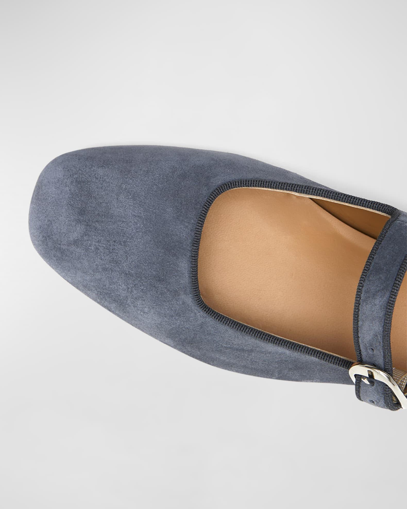 Classic Suede Mary Jane Ballerina Flats Product Image