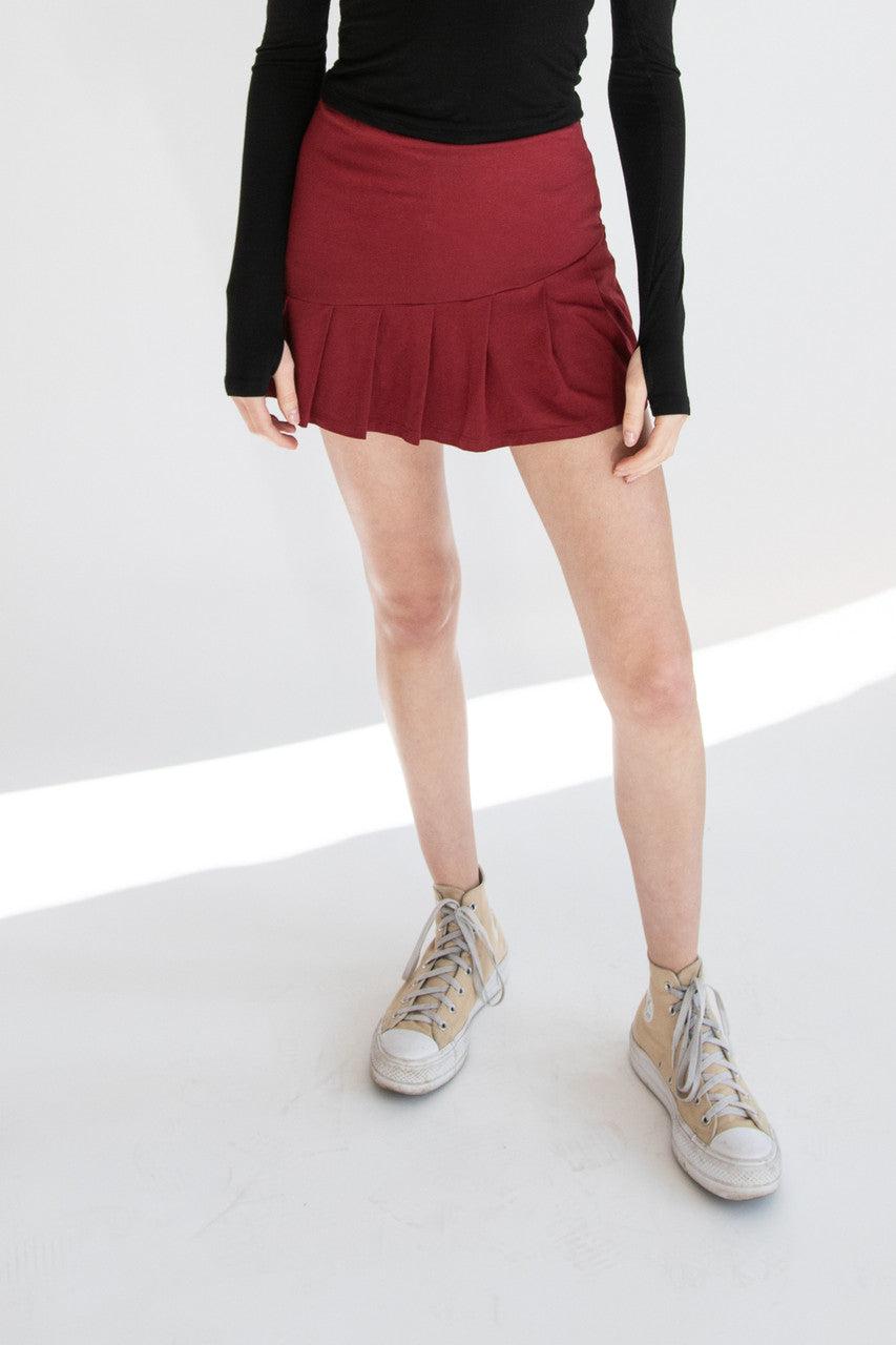 Knife Pleat Jersey Skort Product Image