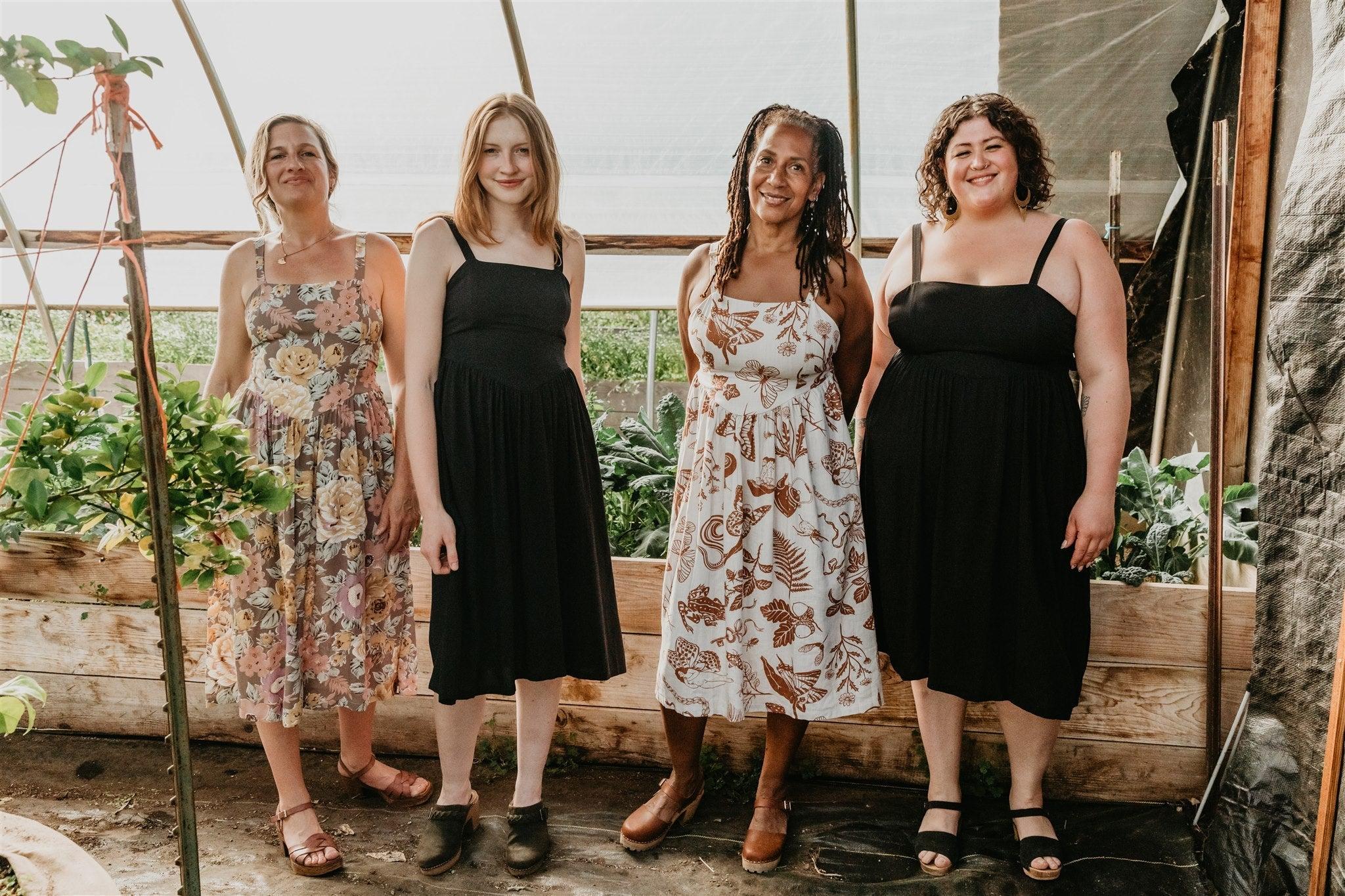 Myrah Dress in Muted Floral Crepe Product Image