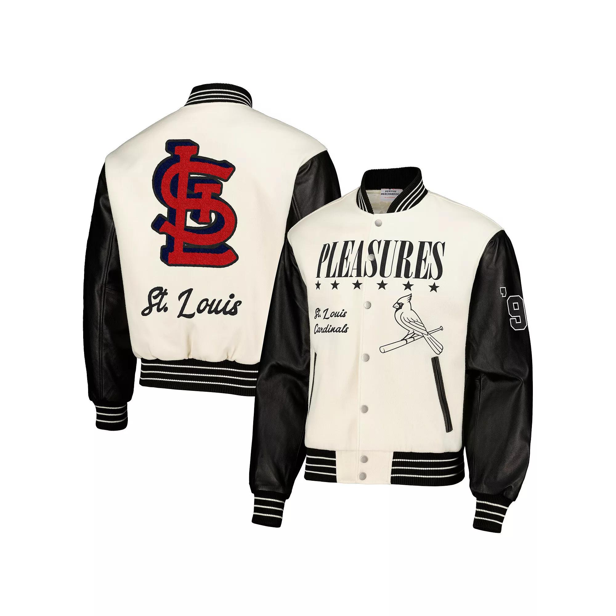 Men's White St. Louis Cardinals Full-Snap Varsity Jacket, Size: Large Product Image