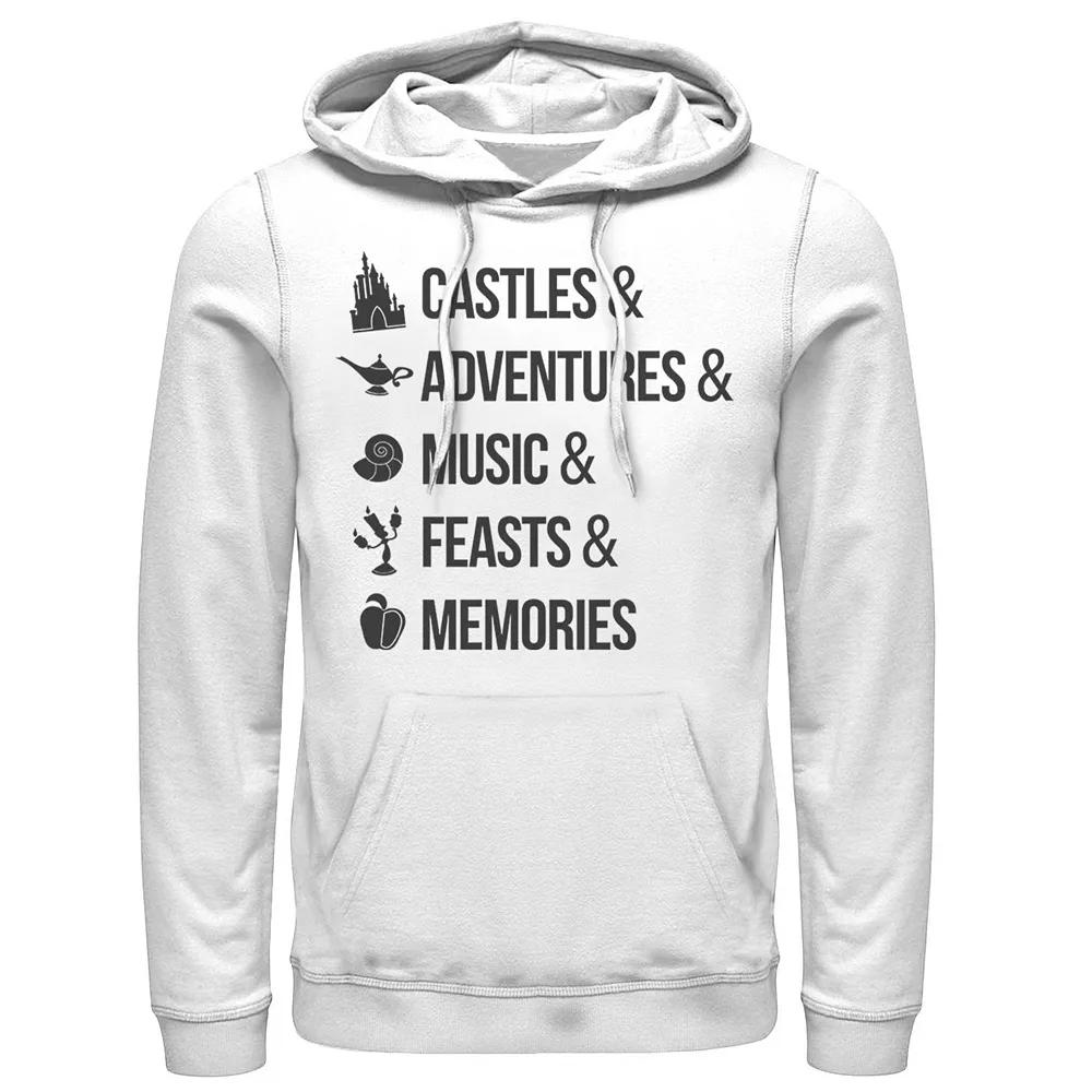 Disney's Iconic Princess Men's White Font Pullover Hoodie,  Product Image