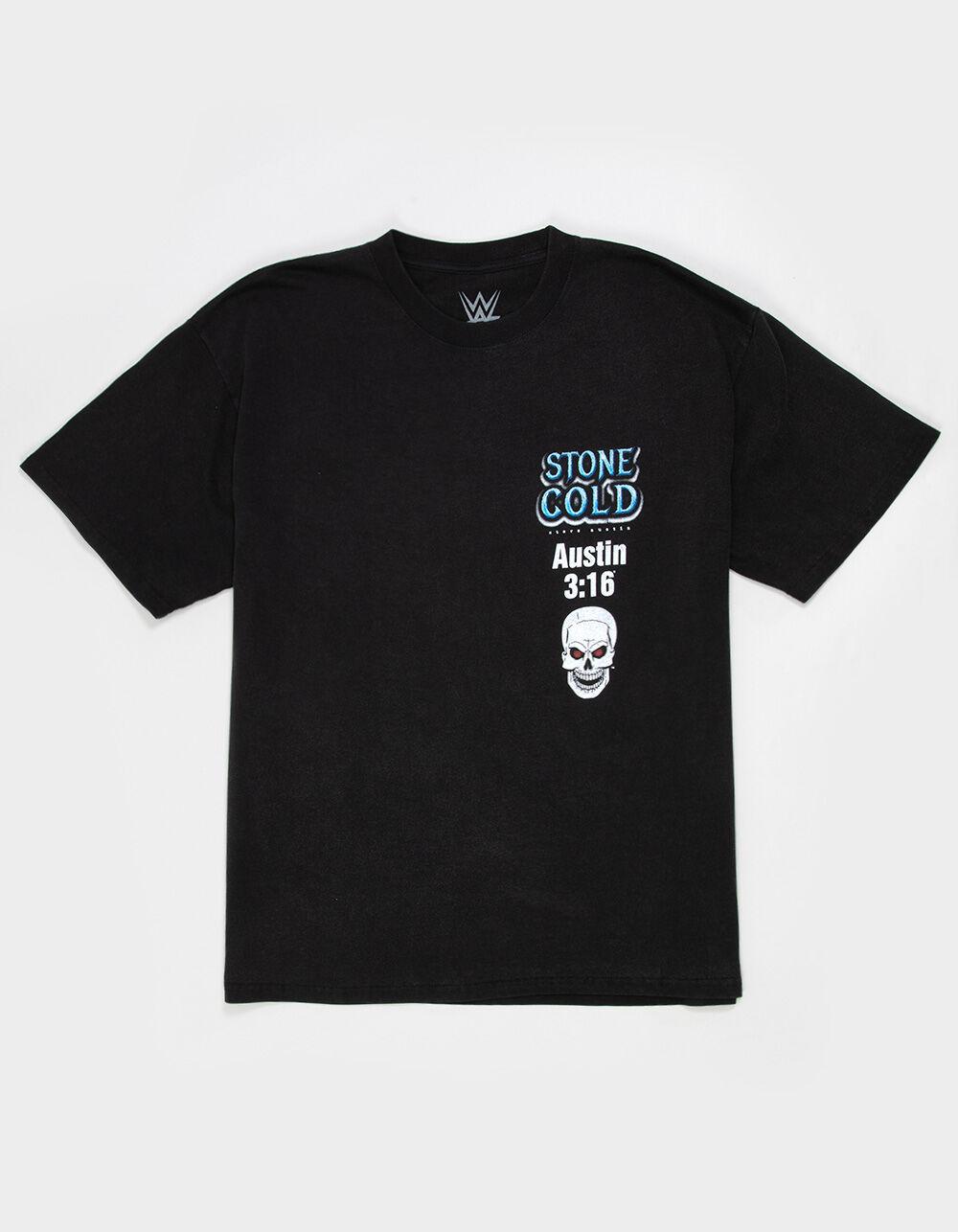 WWE Stone Cold Mens Boxy Tee - WASHED BLACK Product Image