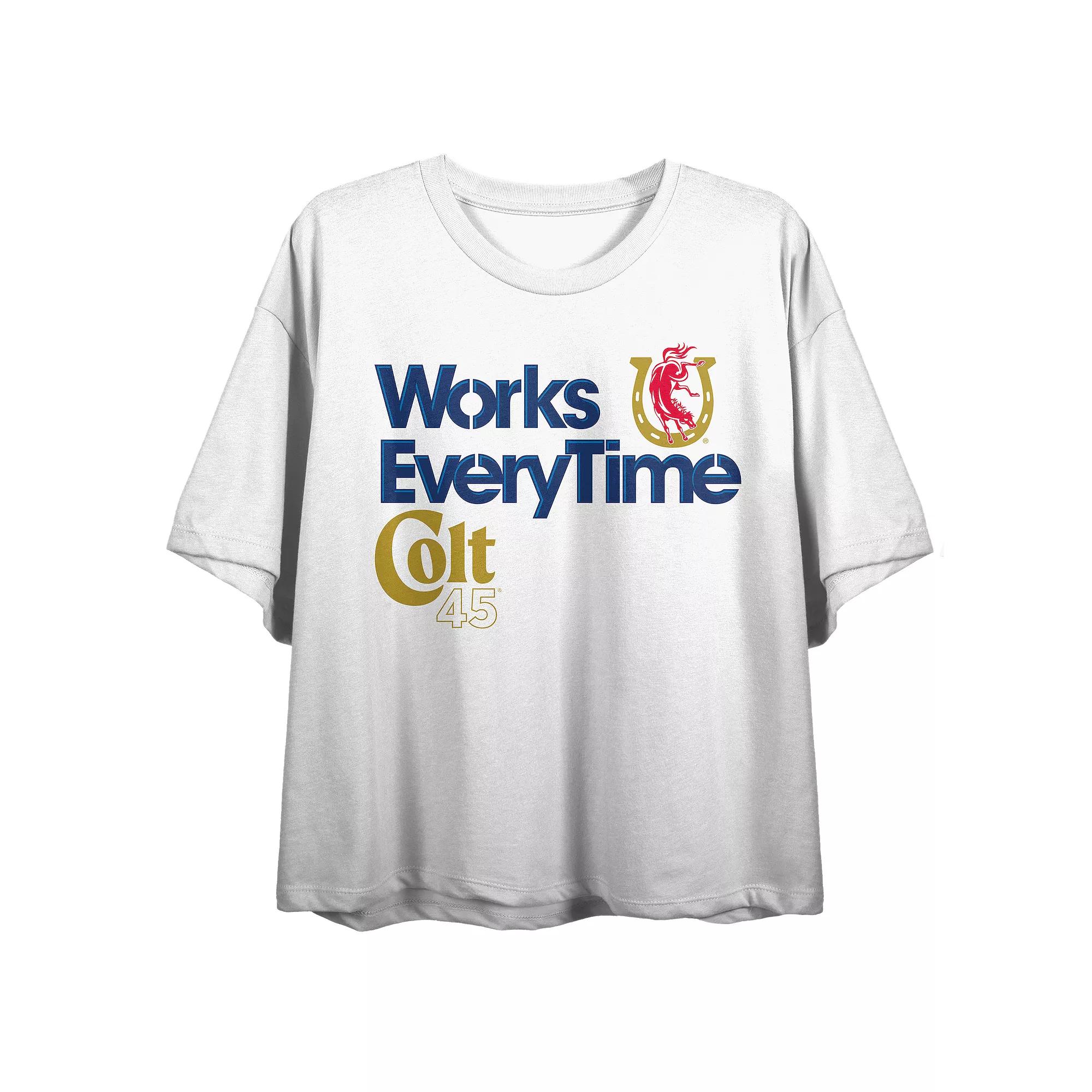 Women's Colt 45 Lager Cropped Graphic Tee, Girl's,  Product Image