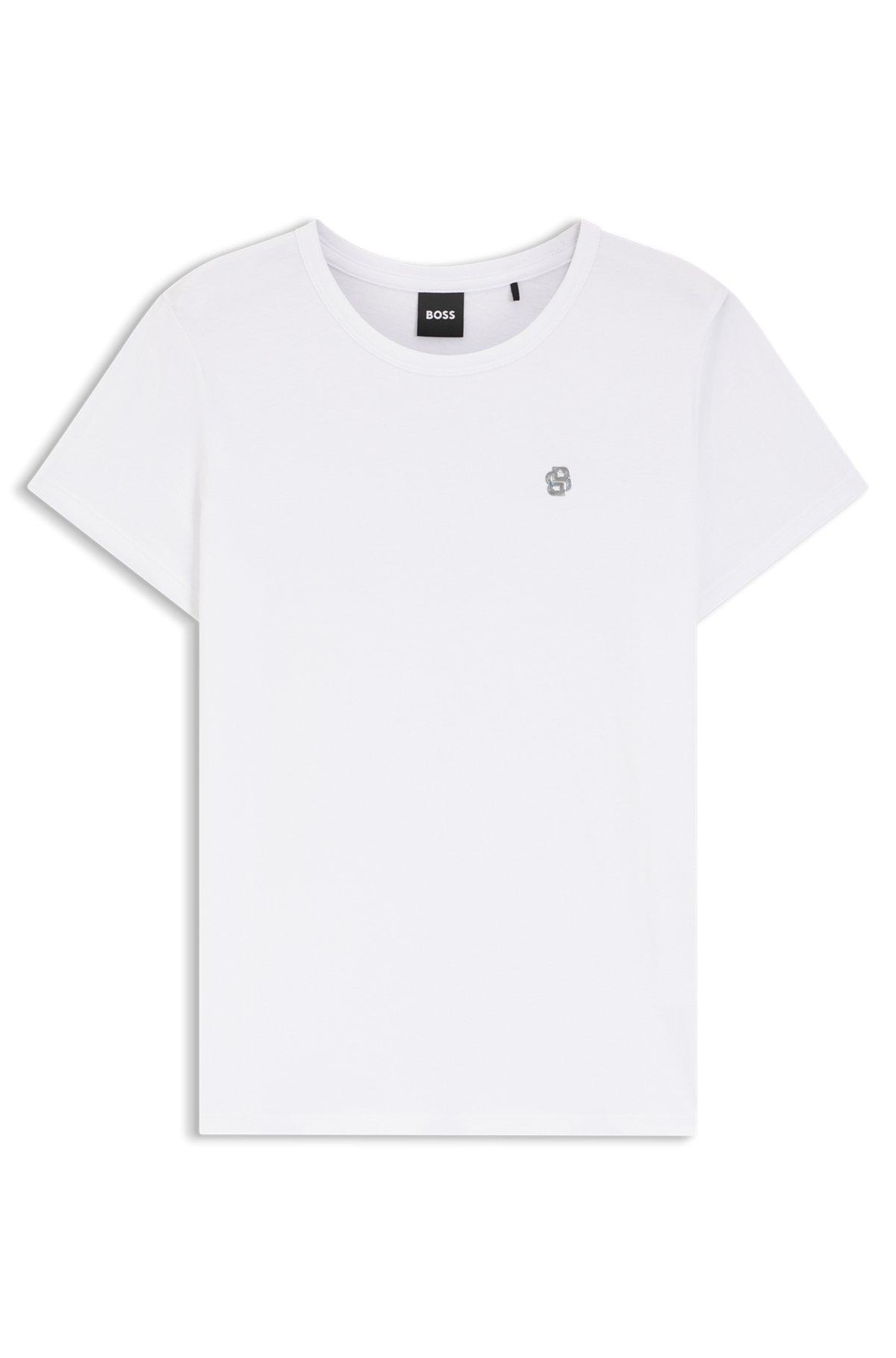 Logo-artwork slim-fit T-shirt in cotton jersey Product Image