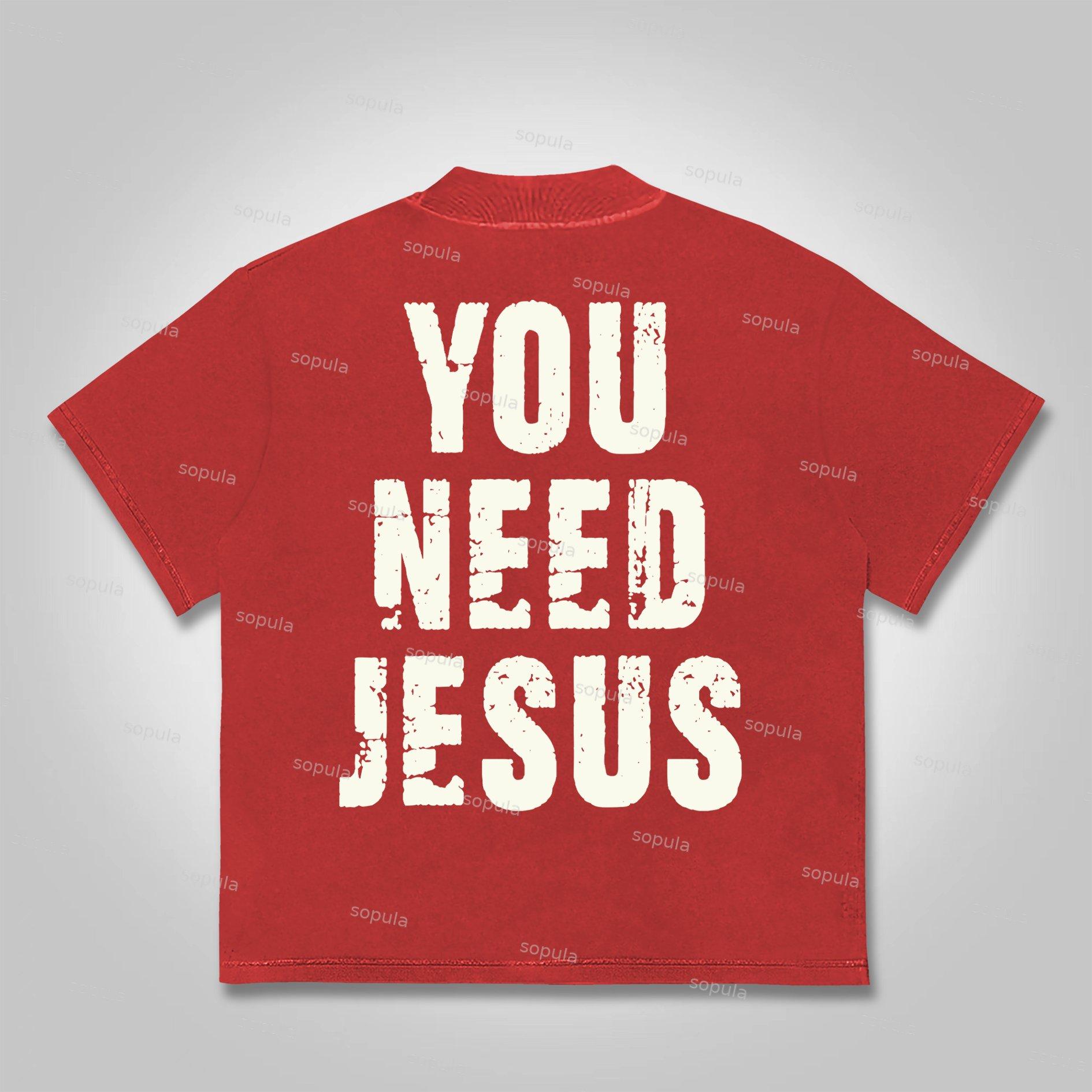 Sopula You Need Jesus Graphic Cotton T-shirt Product Image