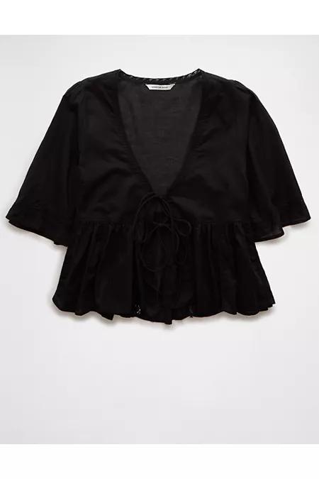 AE Tie Front Bell Flyaway Shirt Women's Product Image