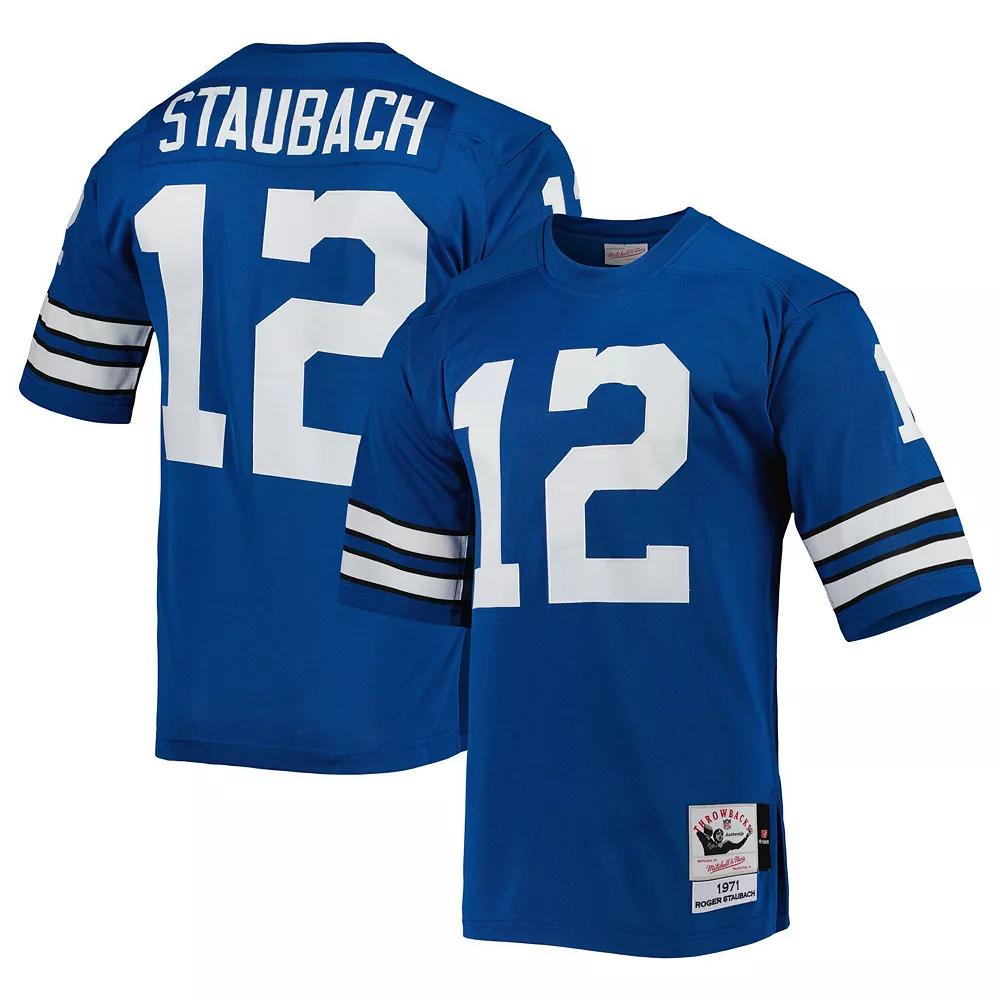 Men's Mitchell & Ness Roger Staubach Royal Dallas Cowboys 1971 Authentic Throwback Retired Player Jersey,  Product Image