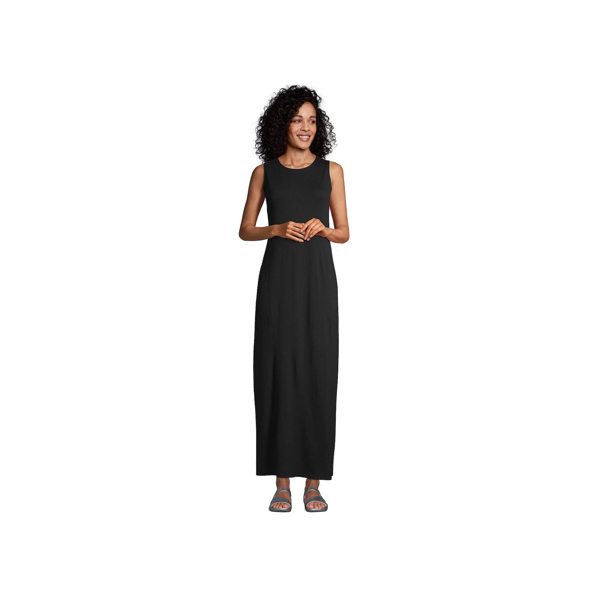 Women's Lands' End High Neck Cover-Up Maxi Dress,  Product Image
